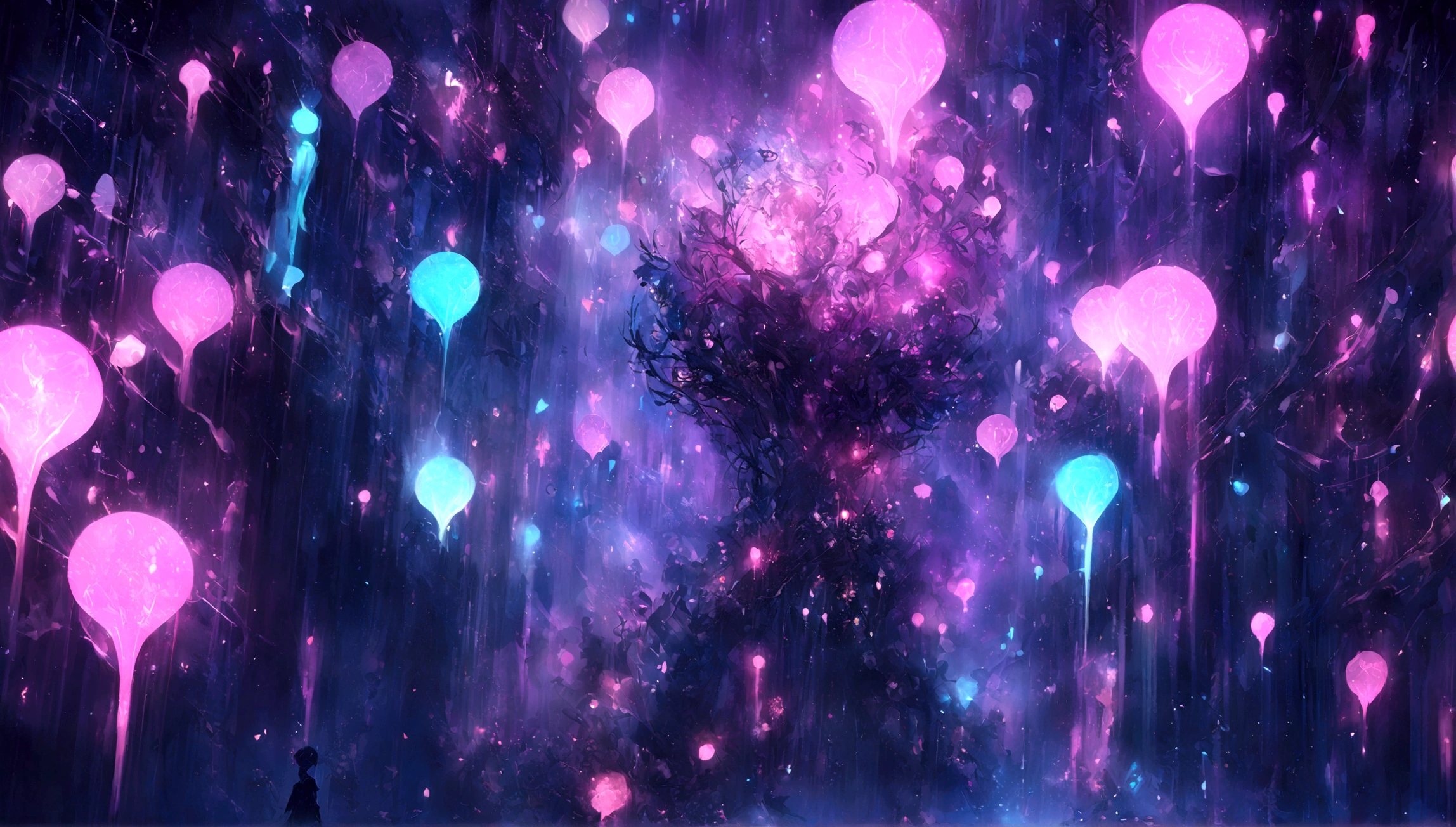 75,Glowing Numbers,Glowing numbers, Nightmare, Very bright color, Particles of light, The light shines, Musif, Wallpaper Art, UHD Wallpaper