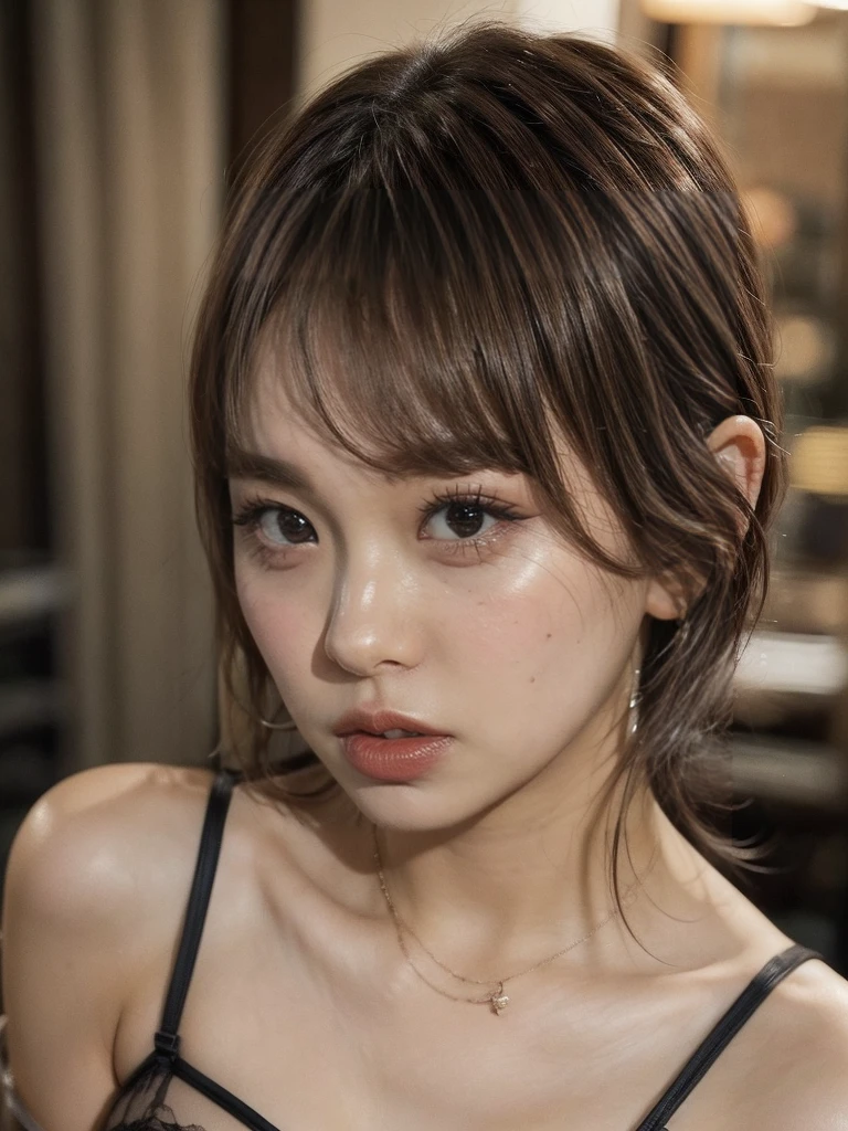 beautiful young girl in lingerie, detailed face, long eyelashes, detailed eyes and lips, elegant pose, sensual expression, soft lighting, warm color palette, photorealistic, highly detailed, 8k, masterpiece