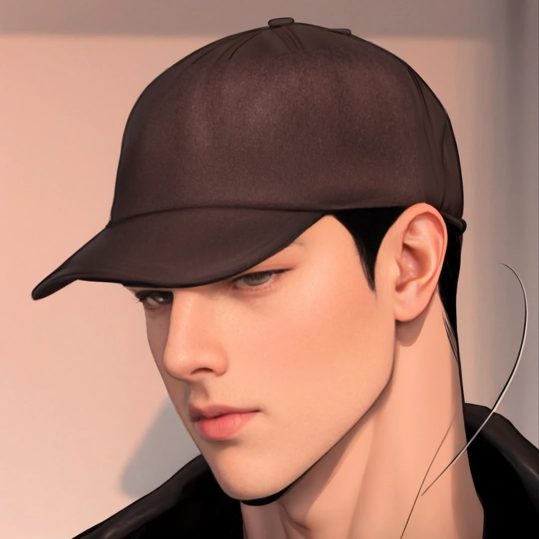 masterpiece, 1boy, young, handsome, black hair, undercut hair, hat, leather jacket, perfect face, detailed eyes and face,black eyes, clean shaved, muscular, capturing a rural atmosphere, dynamic lighting, unreal engine 5