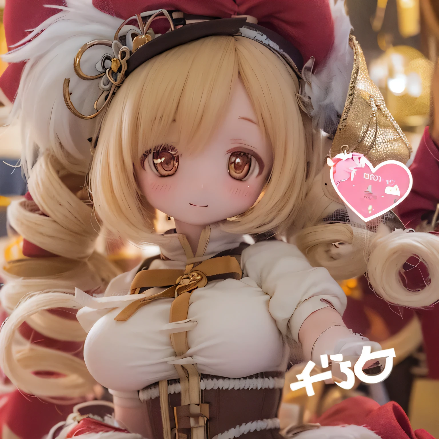 (highest quality,ultra-detailed,masterpiece:1.2),Expressive eyes,Perfect Face,Beautiful Madoka Kaname,Pink Long Hair,Golden Eyes,Pink Lips,detailed,Anime Style,Vibrant colors,cute,Curvaceous and full,Blushing, Blonde with big Sexy pose, Accentuate your breasts, topless