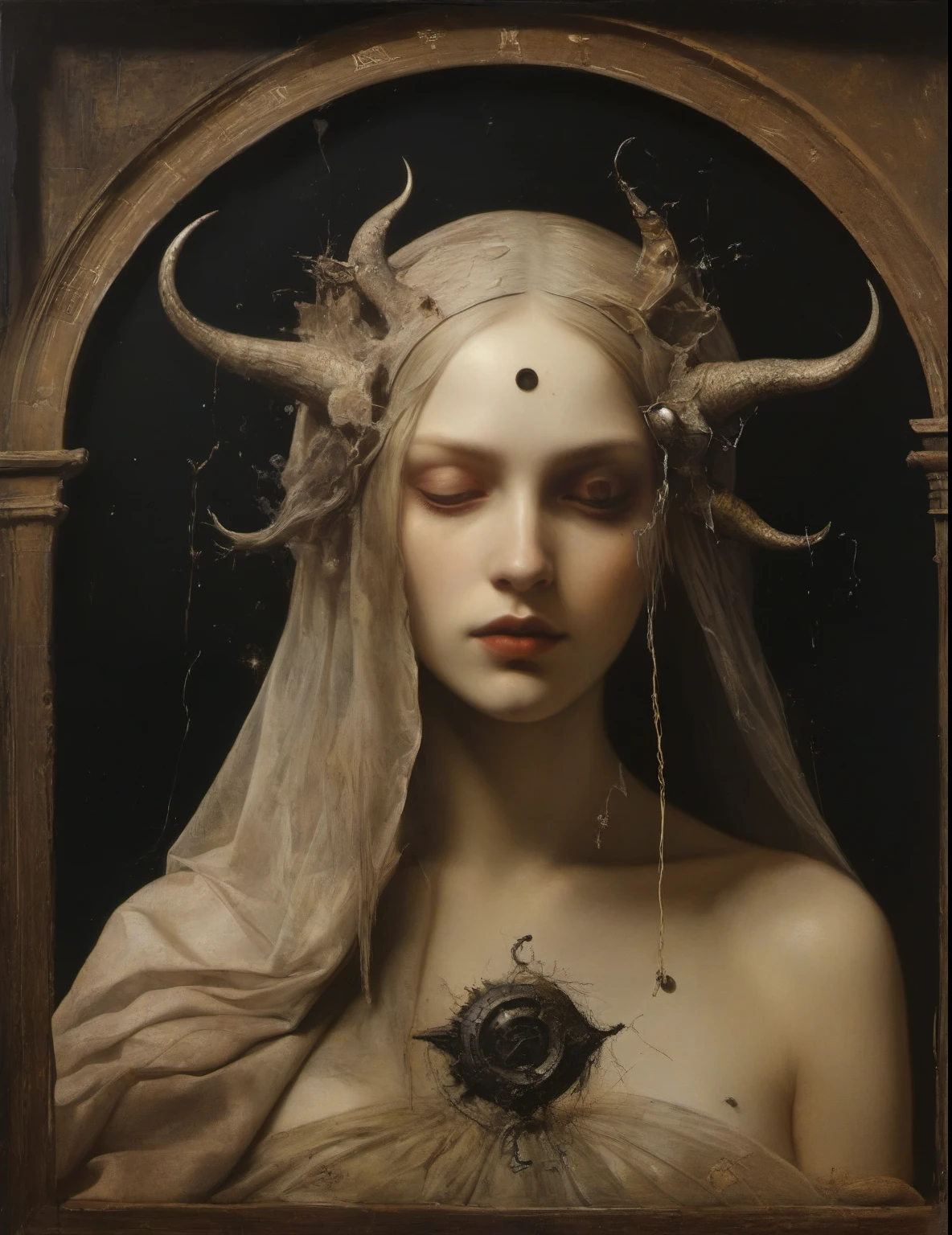 James Gurney, Surrealist art , dream-like, Mysterious, Provocative, symbolic, Complex, detailed,, (Gothic but very beautiful:1.4), (masterpiece, highest quality:1.4) , Nicola Samori Style, zodiac signs