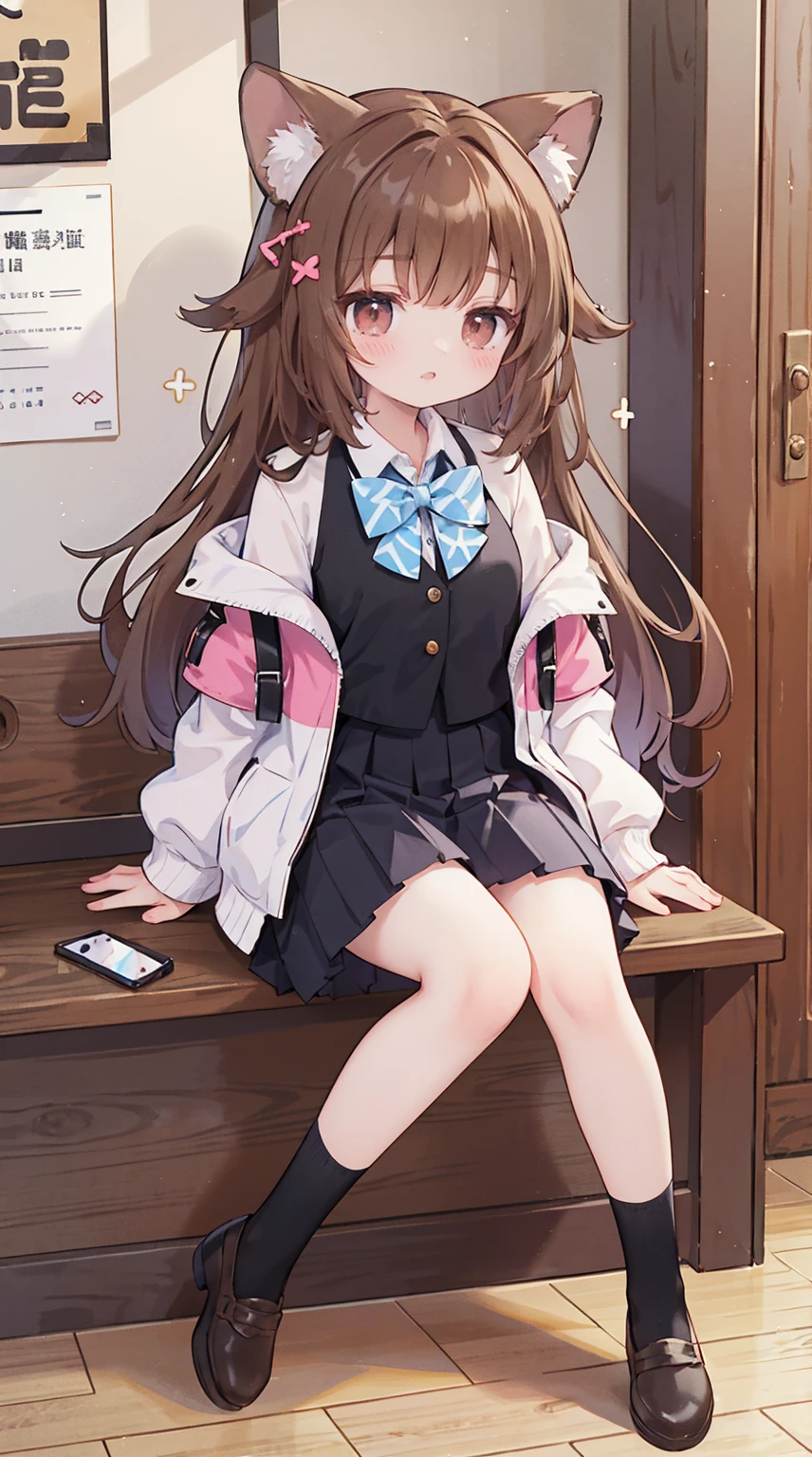 masterpiece, best quality, <lora:himenosena:0.8>, glowing eyes, 1girl, school uniform, pantyhose, ponytail, night sky, best quality hands,
