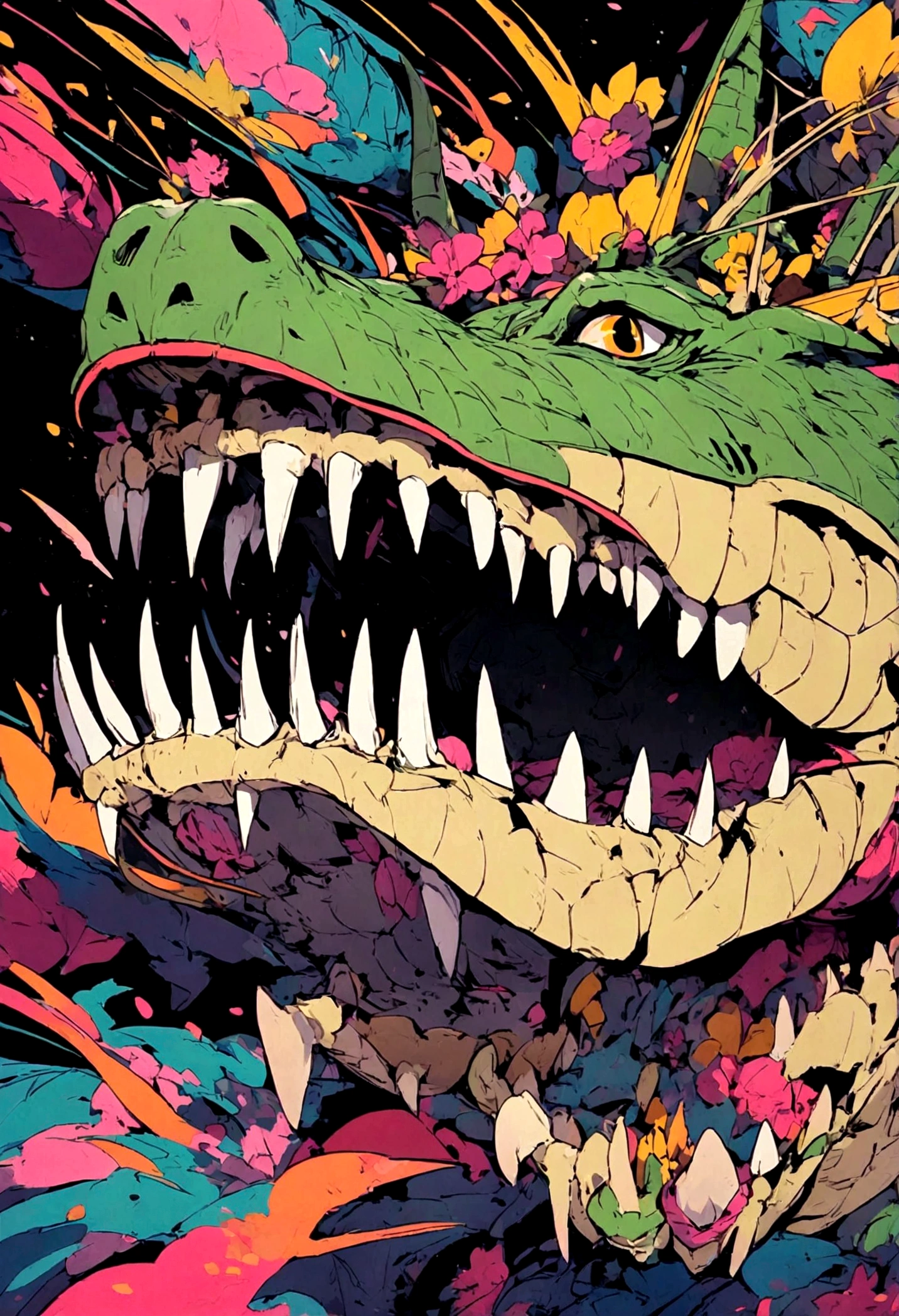Brutal crocodile warrior logo