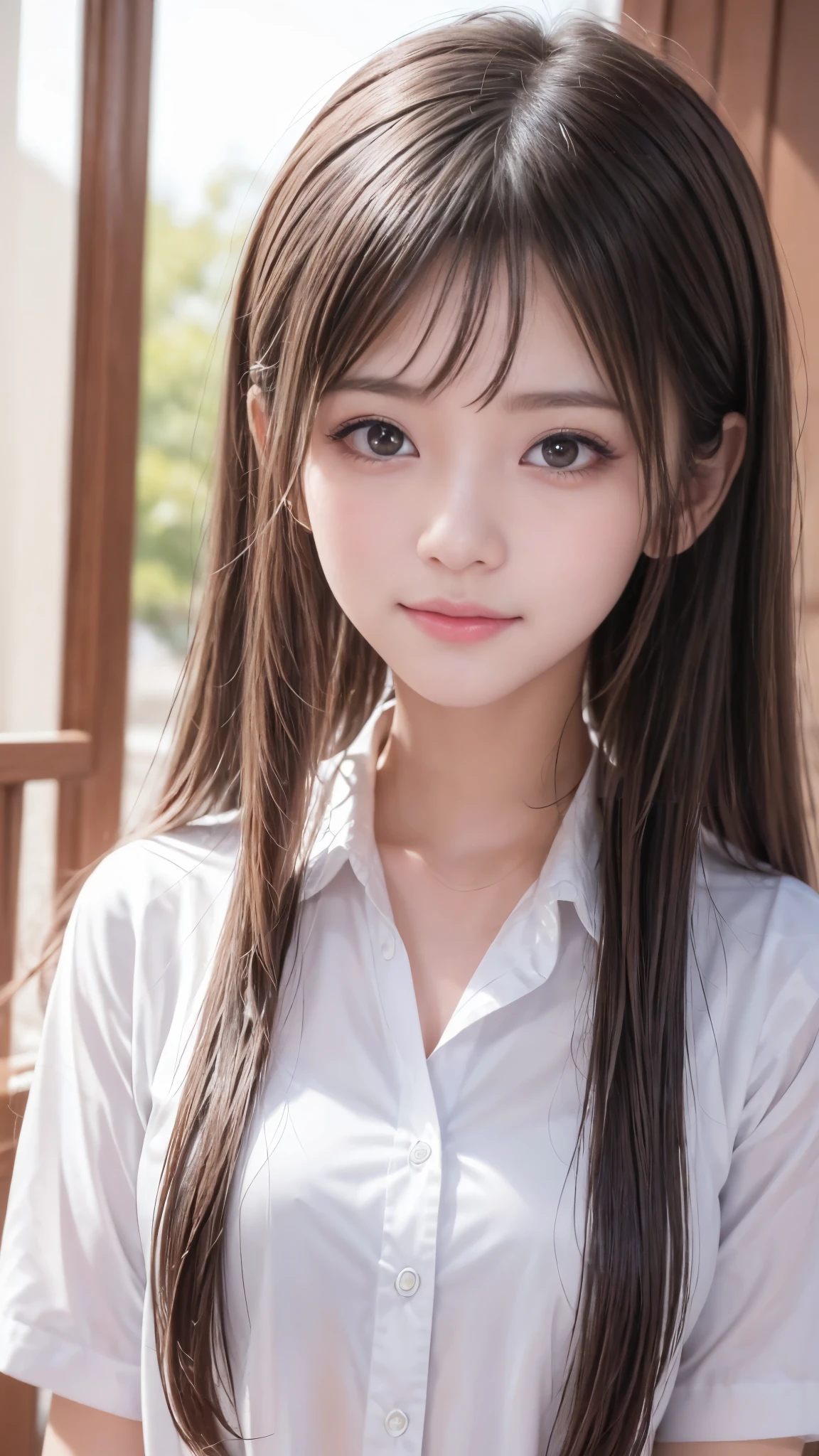 (((Close-up of a girl's face, Focus on faces))), Twin tails, ((A beautiful girl in a cute sailor uniform)), ((Beautiful school girl, Baby Face:1.5, Idol Face:1.2)), ((Beautiful small face:1.2, Beautifully shaped nose, Moisturizing lips, Groomed eyelashes, double eyelid)), Beautiful breasts, Fascinating Cleavage, (Ultra-detailed), (ultra high resolution), (Detailed eyes and face:1.2), (highest quality, 8k, masterpiece:1.2, RAW Photos:1.1), (Accurate Shadows), (Photorealistic:1.37), (Filmed with a high-performance camera, Professional photography, Professional Lighting), Detailed skin quality, (Fine and beautiful skin), (nice smile), (Gaze at the viewer:1.2)