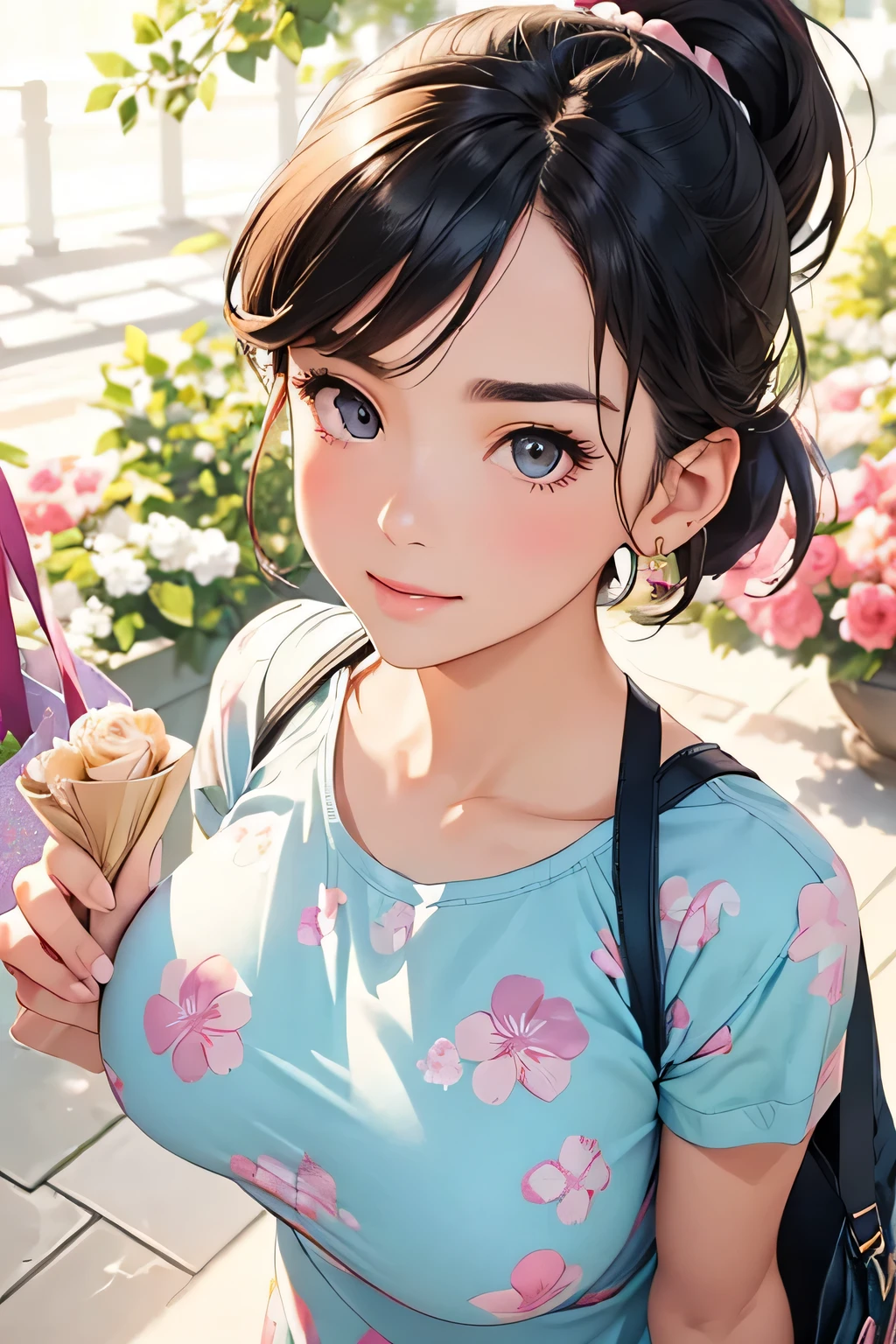 highest quality、High resolution、Detailed Background、(Beautiful face in every detail:1.4)、Anatomically correct、(Detailed facial expressions)、(Detailed eyes:1.2)、(Highly detailed face:1.4)、(Huge breasts:1.2)、Cute hair colour、Bobcut、ponytail、well-groomed eyebrows、Cute hairstyle、
Three beautiful women in their 30s、smile、Fresh one-piece style、Choose a floral or pastel colored dress、Wear flat sandals or sneakers on your feet.、Add accents with basket bags and headbands、By incorporating bright spring colors and patterns、Creates a gorgeous and cute impression