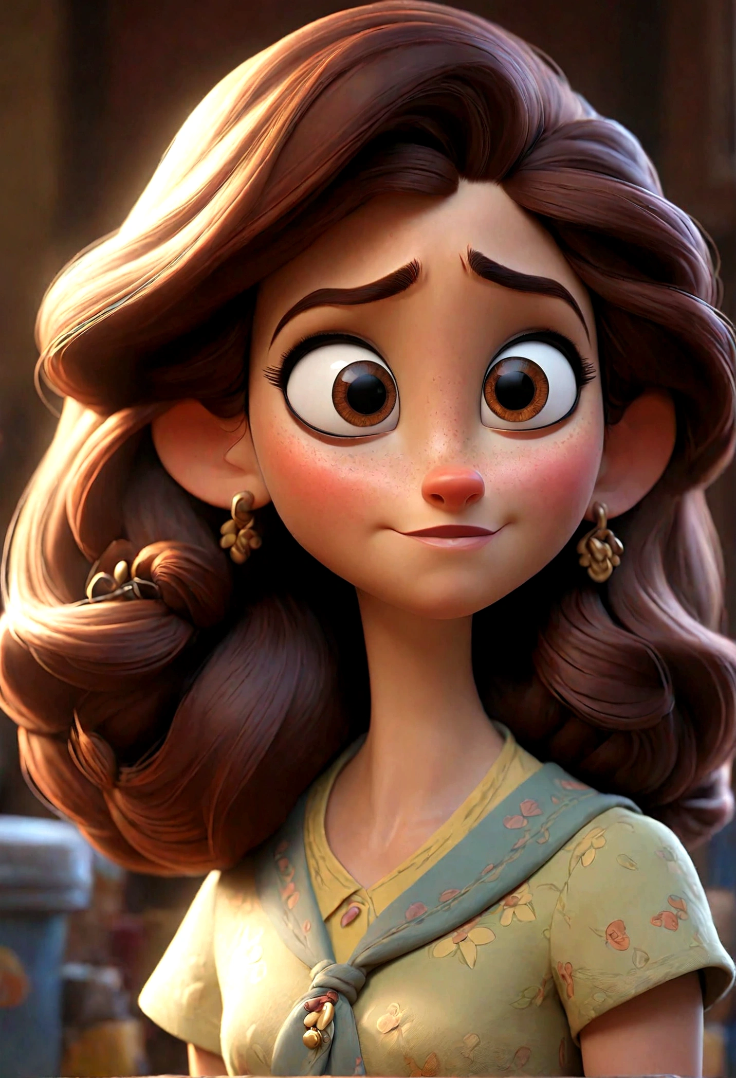 Um mulher estilo disney pixar, alta qualidade, melhor qualidade