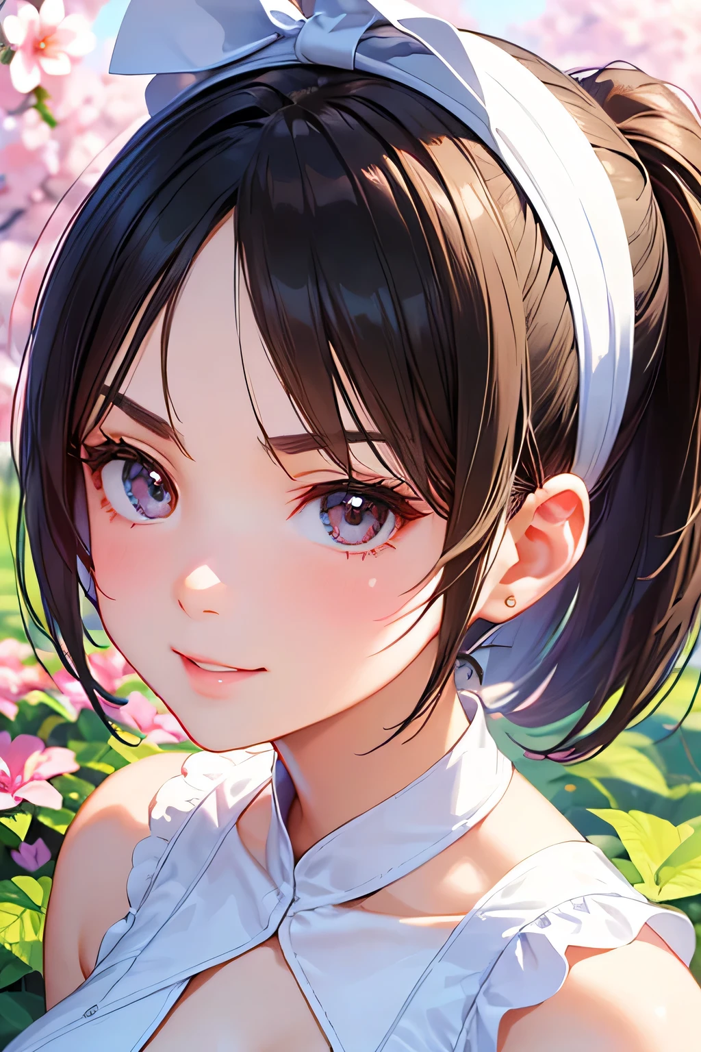 highest quality、High resolution、Detailed Background、(Beautiful face in every detail:1.4)、Anatomically correct、(Detailed facial expressions)、(Detailed eyes:1.2)、(Highly detailed face:1.4)、(Huge breasts:1.2)、Cute hair colour、Bobcut、ponytail、well-groomed eyebrows、Cute hairstyle、
Three beautiful women in their 30s、smile、Fresh one-piece style、Choose a floral or pastel colored dress、Wear flat sandals or sneakers on your feet.、Add accents with basket bags and headbands、By incorporating bright spring colors and patterns、Creates a gorgeous and cute impression