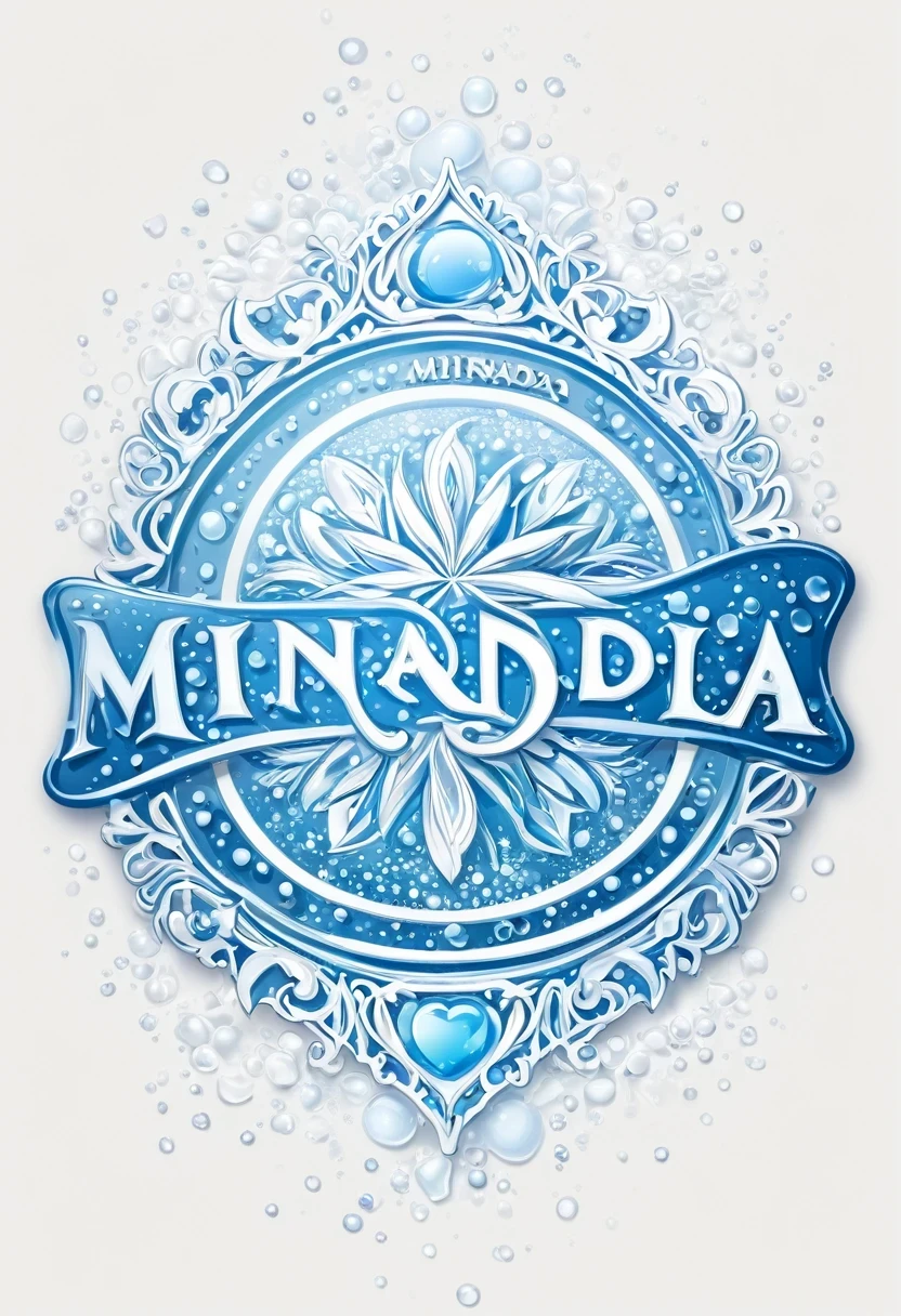 crear un logo de hielo, con el nombre Miranda, en formato png