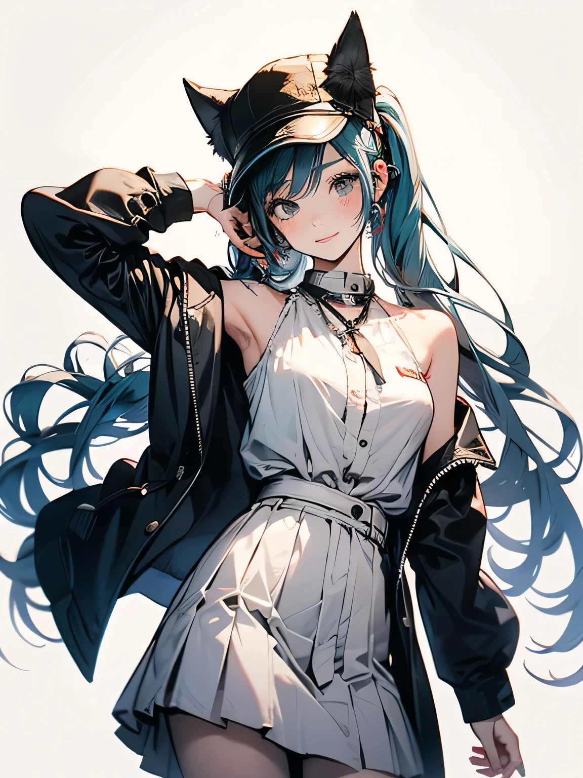 One girl, Hatsune Miku, Cowboy Shot,