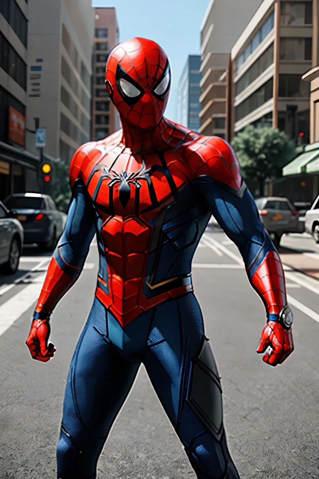 Ultra-Detailed 8K CG 3D Spider-Man, Marvel Comics, Superhero, Optimized for Web-Slinging, Muscular Physique, Spandex Suit with Web-Shooters, Pointed Ears, Masked Identity, Web-Slinging Action Pose, Dynamic and Dramatic, Physically-Based Rendering, Photorealistic Quality, High-Resolution Detail, Sub-Surface Scattering, PBR Texturing, Post-processed with Anisotropy Filtering, Maximum Clarity and Sharpness, Thirds Rule, HDR, Ray Tracing, NVIDIA RTX, Unreal 5