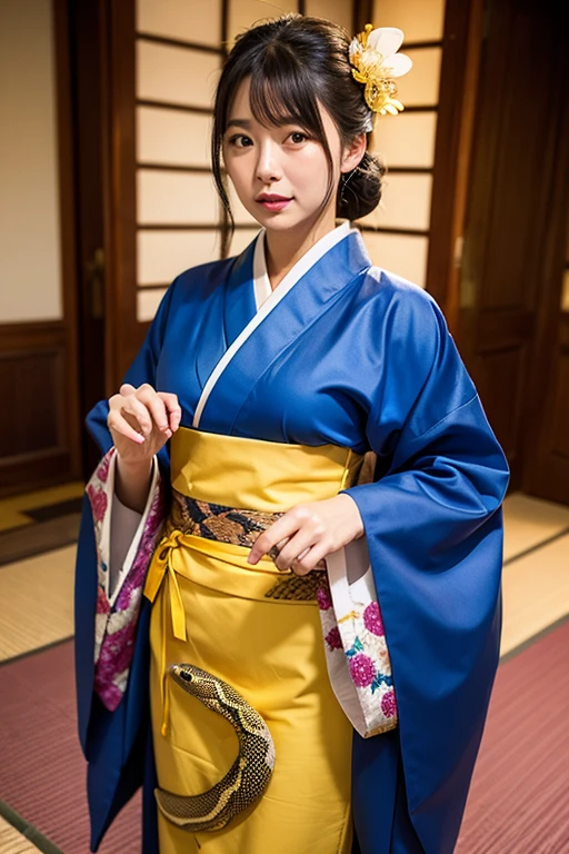 female、Wearing a kimono、Apparition、A snake wrapped around the body