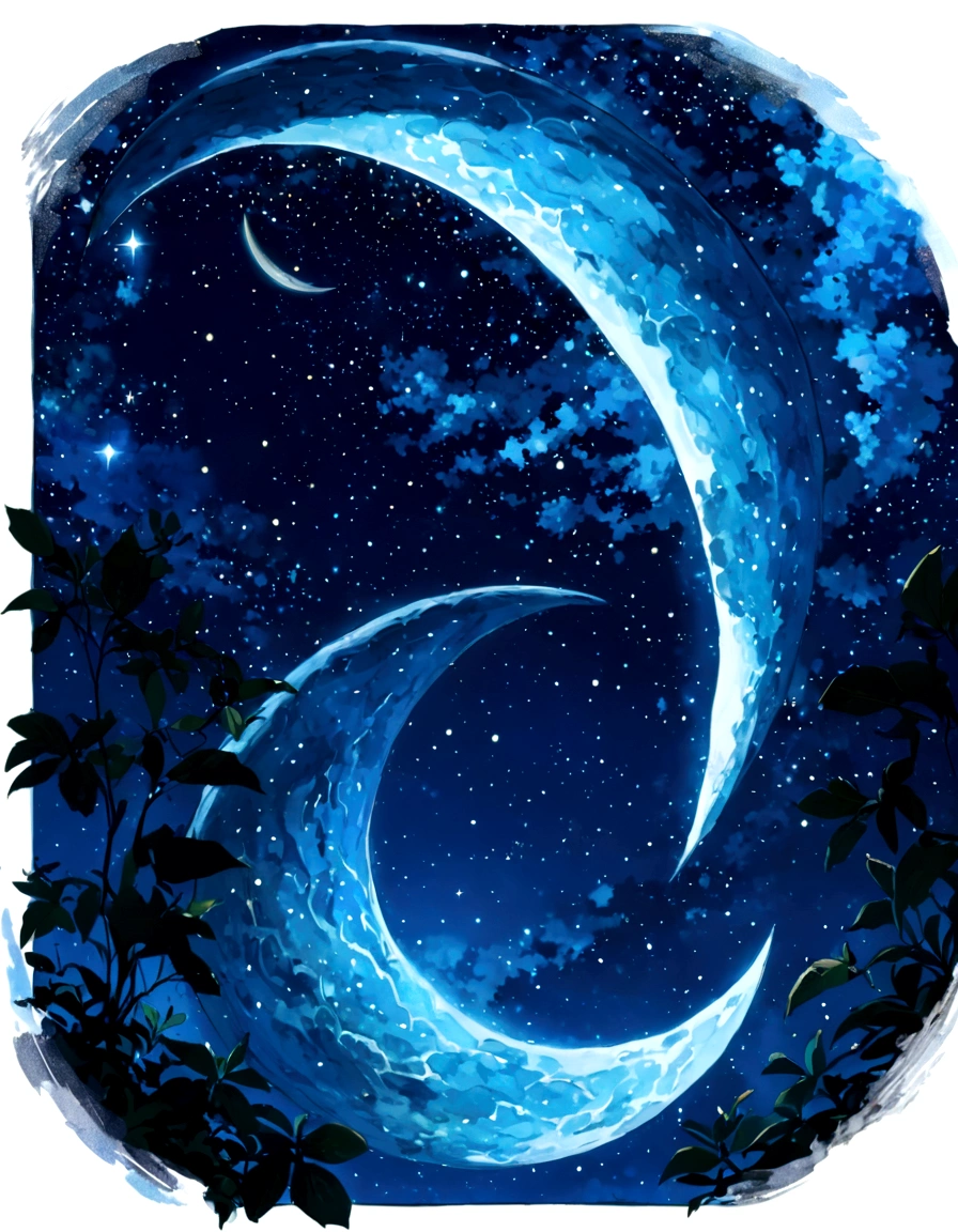 Blue crescent moon、Starry Sky、Studio Ghibli
