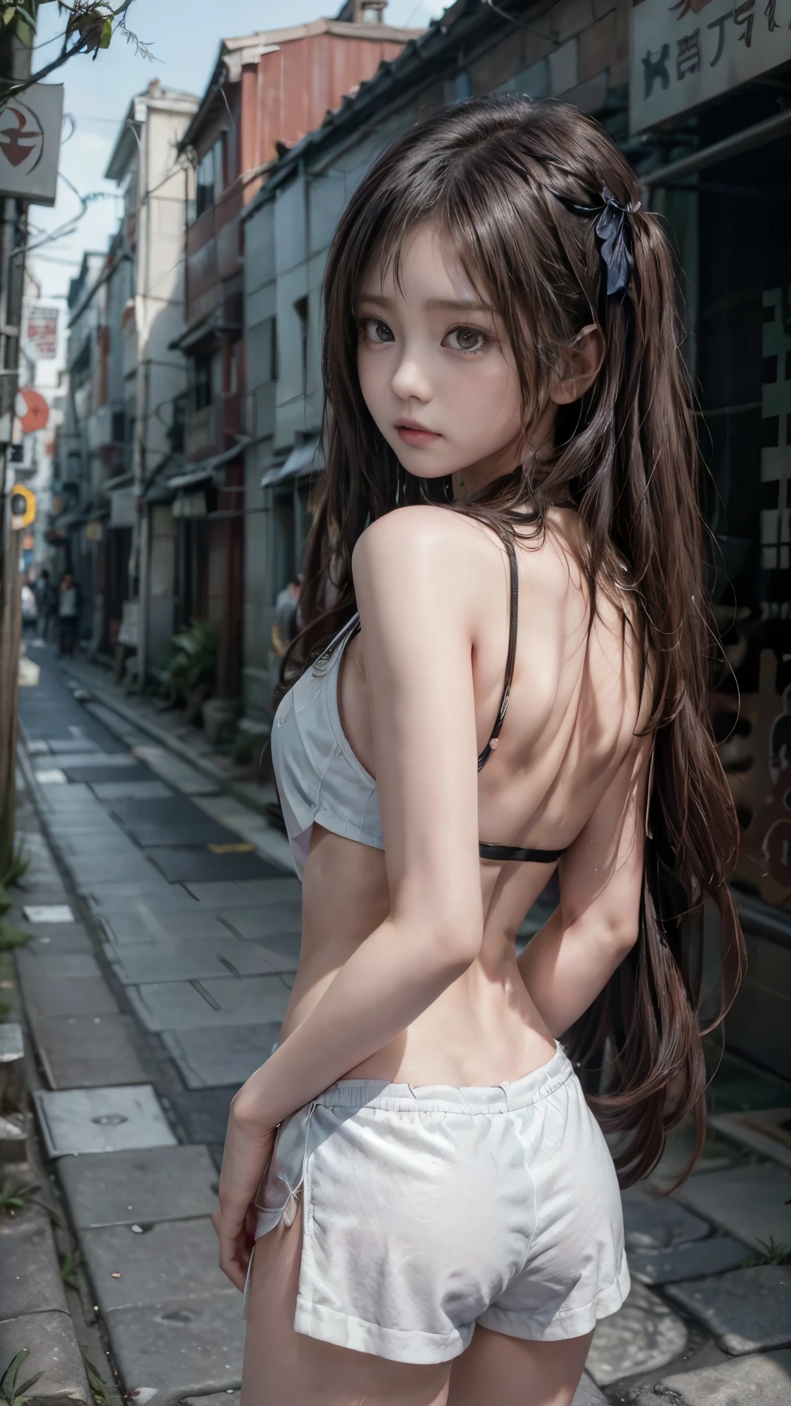 ((Cute bad girl)), ((Bad Fashion)), ((Paid dating in Yurakucho:1.3)), Slender body line, (Small and slender figure), ((beautiful girl, :1.3, Cute school girl)), (Beautiful breasts), (Small beautiful butt:1.2), (Thin thighs:1.2), (highest quality, 8k, masterpiece:1.2), (Photorealistic:1.37), (Detailed eyes and face:1.2), (Detailed hands:1.3), (Perfect Anatomy:1.2), (Gaze at the viewer:1.2), (Seductive look)