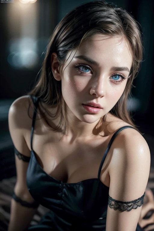 A woman in a work dress, fullbody, elegant pose, beautiful detailed face, beautiful detailed eyes, beautiful detailed lips, extremely detailed eyes and face, long eyelashes, cinematic lighting, realistic, photorealistic, photo-realistic, 8k, best quality, masterpiece, concept art, vivid colors, dramatic lighting, sultry expression