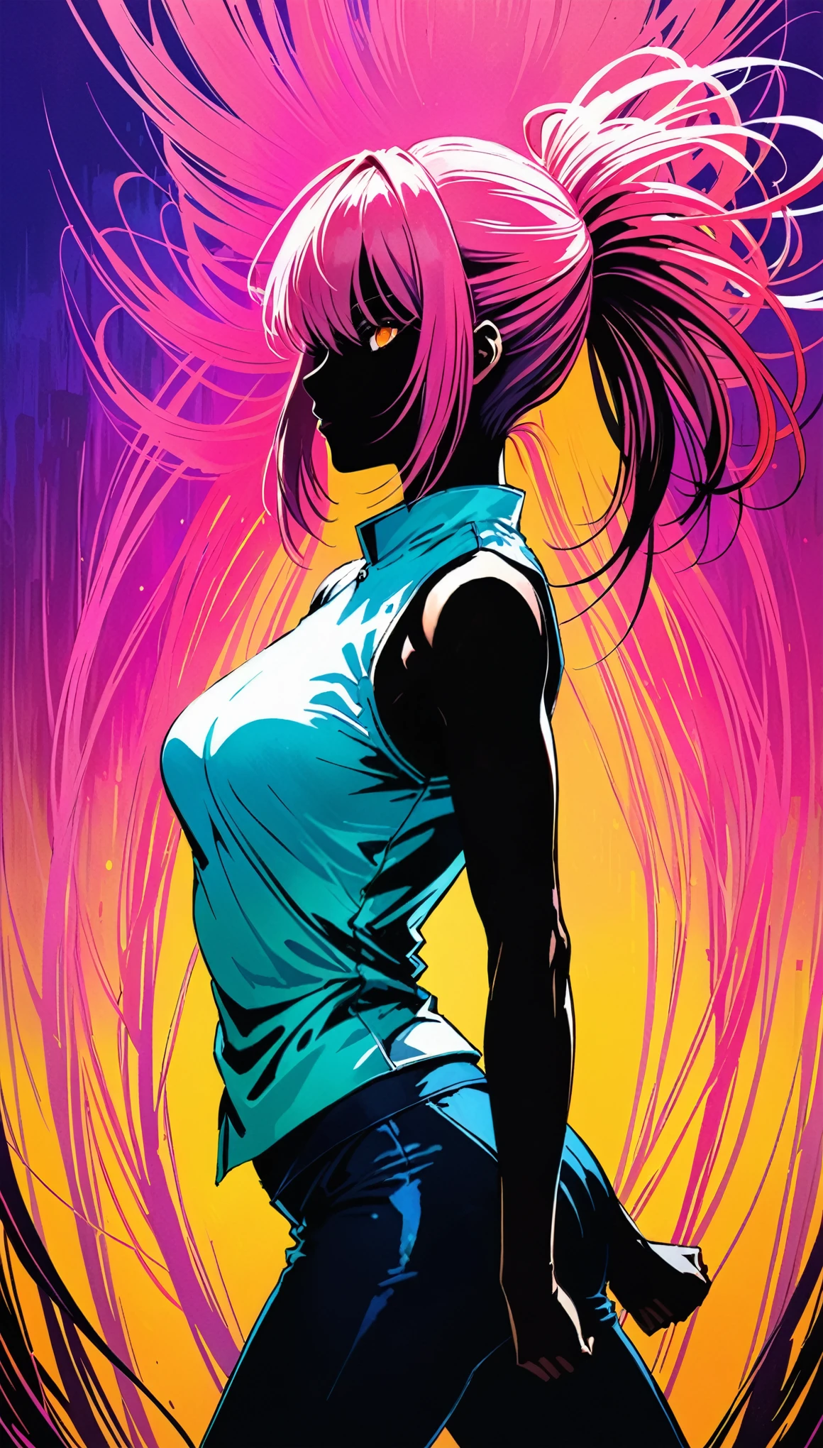 (in style of Ashley Wood:1.4),(in style of Takeshi Obata:1.3), (Lycoris radiata background:1.3),(darkorchid neon glowing:1.1)gradient pop surrealism,Detailed, BREAK 1 girl,muscles of the back,posing, dynamic action, expressive action,fighting,judo uniform girl,fullbody portrait of a girl,Yoga moves,Perfect hands