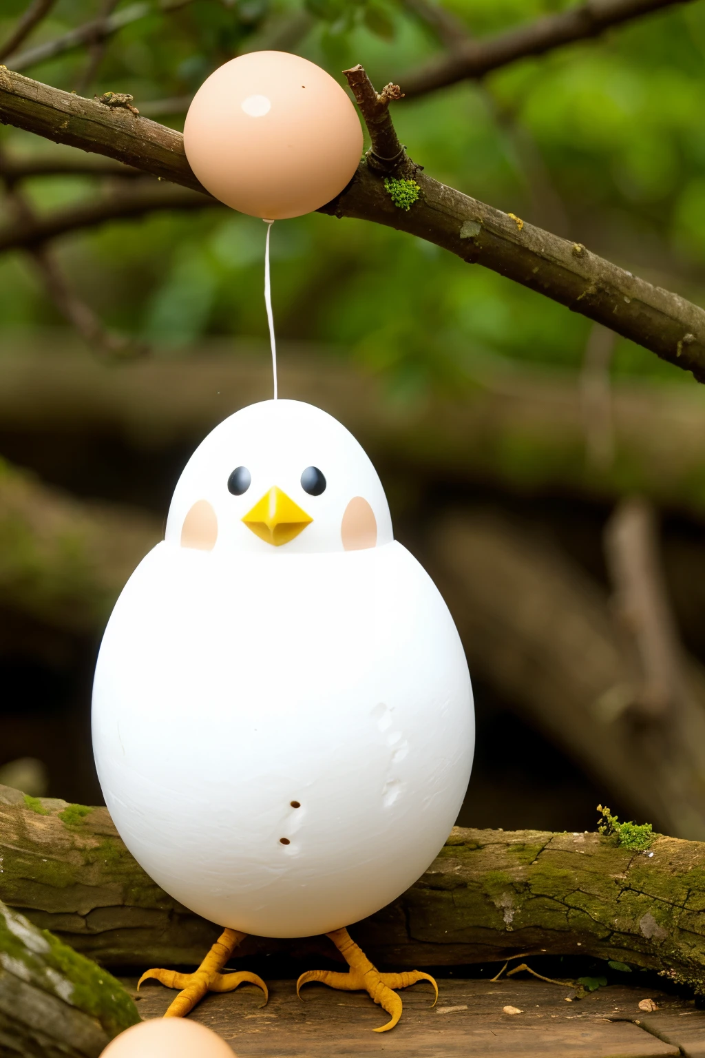 A beautiful bird with huge eggs