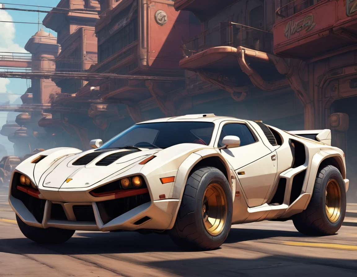 Futuristic car, Streetfighter 2 turbo video game style, --Seed 777