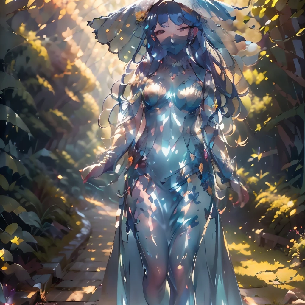 Group of friends walking through lush forest, Wearing colorful masks, Feeling happy and joyful, Beautiful natural scenery, Vibrant colors, Intricate details, (highest quality,4K,8k,High resolution,masterpiece:1.2),Super detailed,(Realistic,photoRealistic,photo-Realistic:1.37),High resolution,Studio Lighting,Highly detailed faces and expressions,Beautiful fine details,Beautiful lip detail,Highly detailed eyes and face,Long eyelashes,Warm lighting,Idyllic forest landscape,wood々Sunlight shining through the gaps,Colorful flowers,birds flying overhead,Detailed leaves,Serene atmosphere