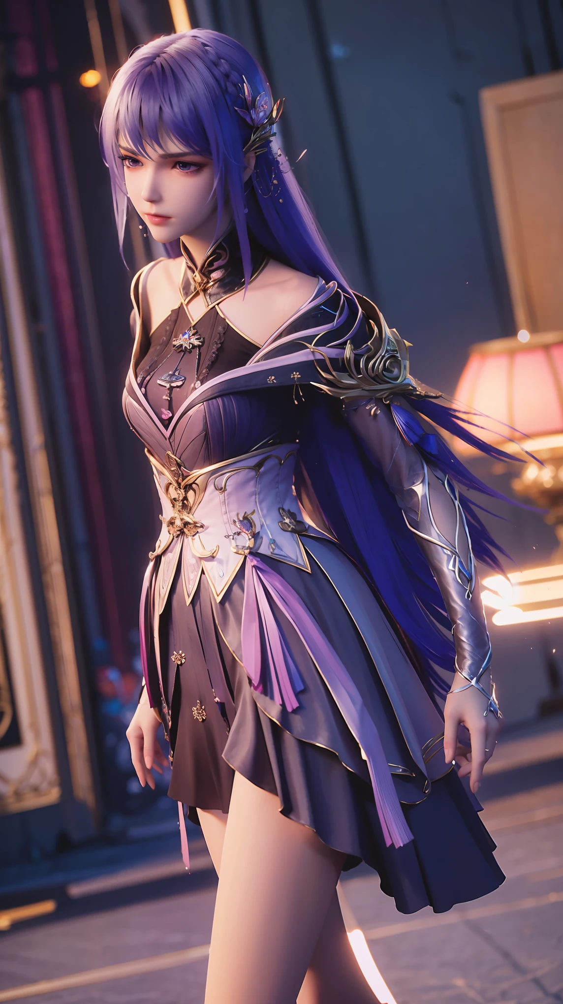 Gentle and lovely Chinese beauty, Exquisite and sexy collarbone, Charming goose egg face, Double eyelids, Bright peach blossom eyes, Pink lips, Small upturned nose, Bare shoulders, Plump buttocks, Nice long legs, focused face, Close-up of face, Ultra high quality, Super Detail, Full body image, Ultra-thin and light-transmitting, Optimal ratio: four fingers and a thumb, Hanfu, Red Top, Bare one shoulder, Ethnic style, Octane Rendering