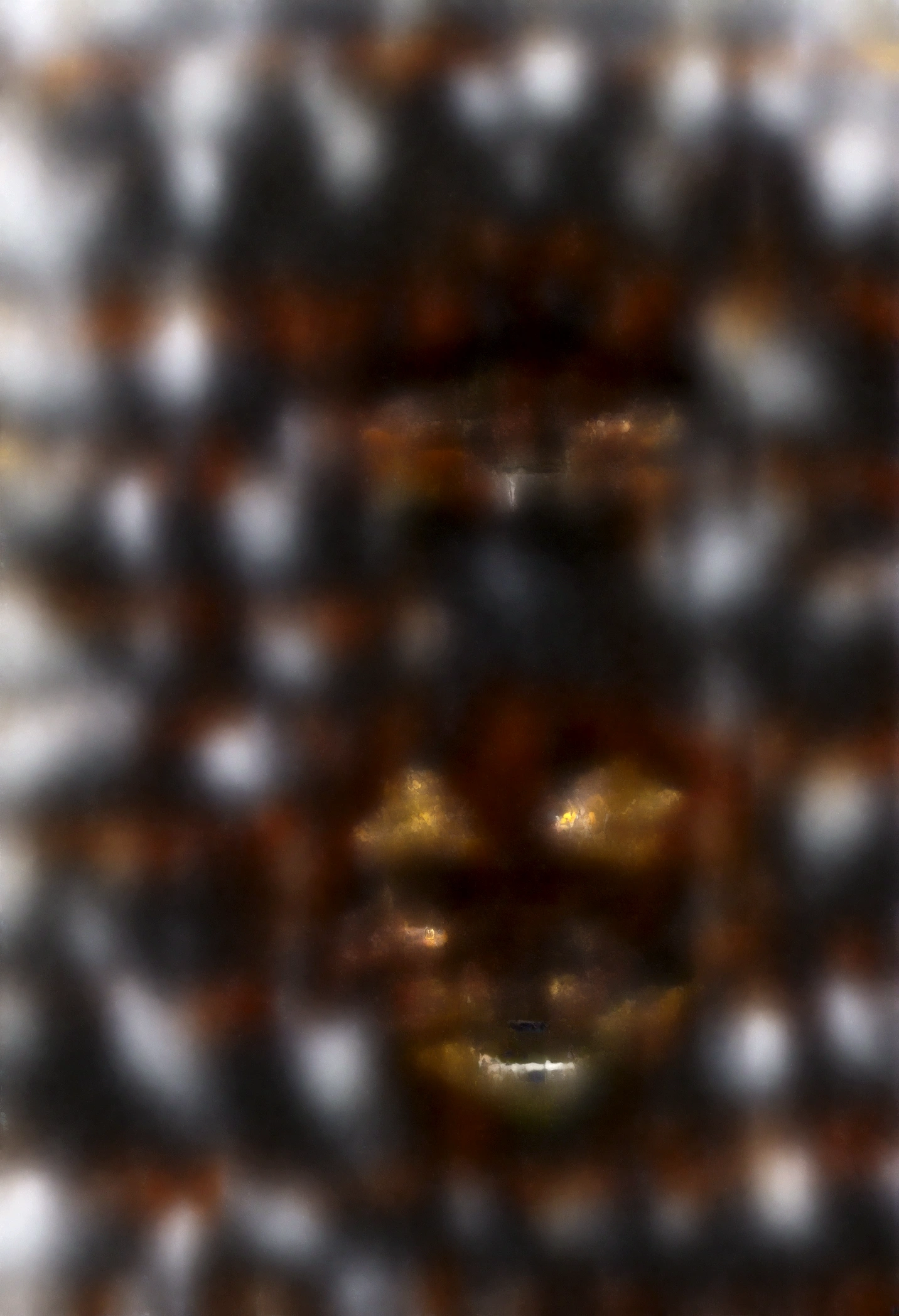 a older man with wrinkles and brown skin, gothic clothing, (short hair), (curly hair), (black hair), goatee and mustache, curly ram horns, pointed ears, evil, smile with fangs, orange and yellow eyes, 1990s anime style