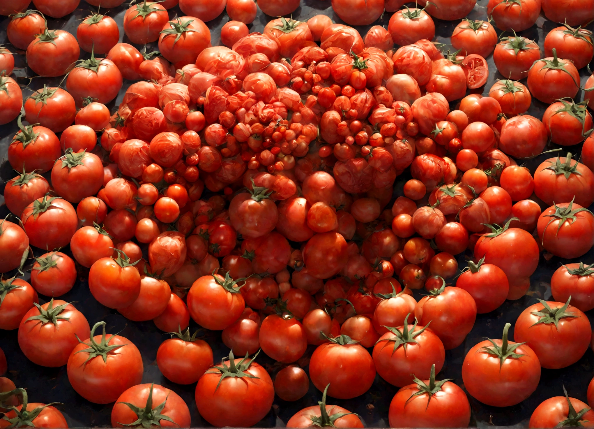 a man made out of many tomatos