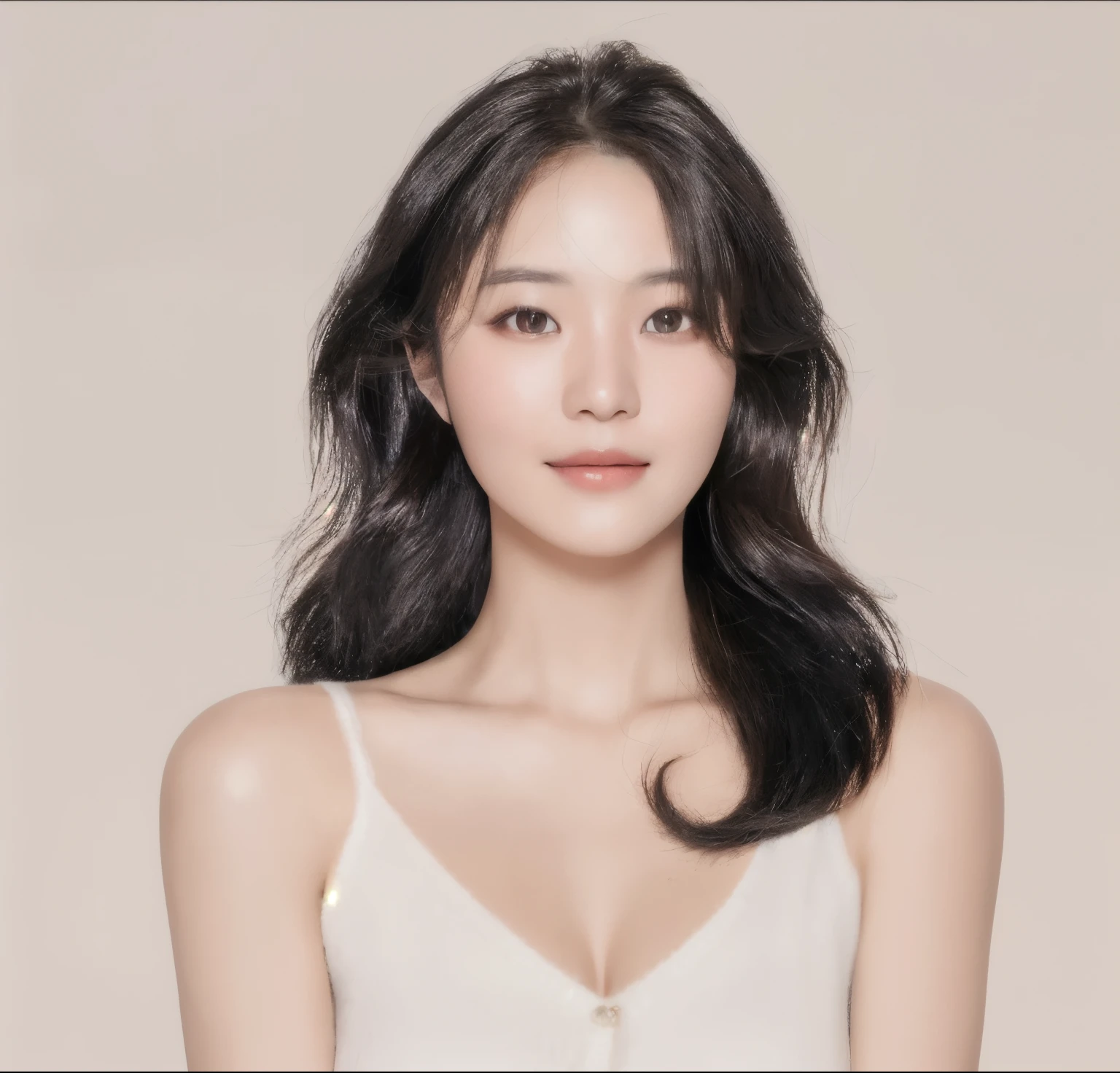 Best Quality, 8k, Masterpiece, (Portrait: 1.3), (photo realistic:1.4), (hyper realistic:1.4), Sharp Focus, looking at viewer, (smoother lighting:1.1), (increase cinematic lighting quality:0.9), realistic lighting, backlighting, light on face, ray trace, (brightening light:1.2), (Increase quality:1.4), sharp detail, (best quality real texture skin:1.4), finely detailed eyes, black_eyes, finely detailed face, 30 year old Korean woman, ( formal_sweater:1.4), (Create an image maintaining the original base model hairstyle:1.5) ,smiling_face,blouse