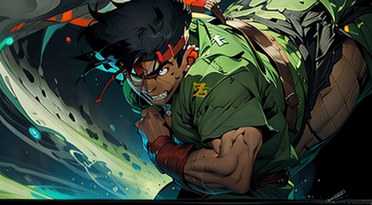 The incredible Hulk/ Streetfighter 2  turbo video game style/