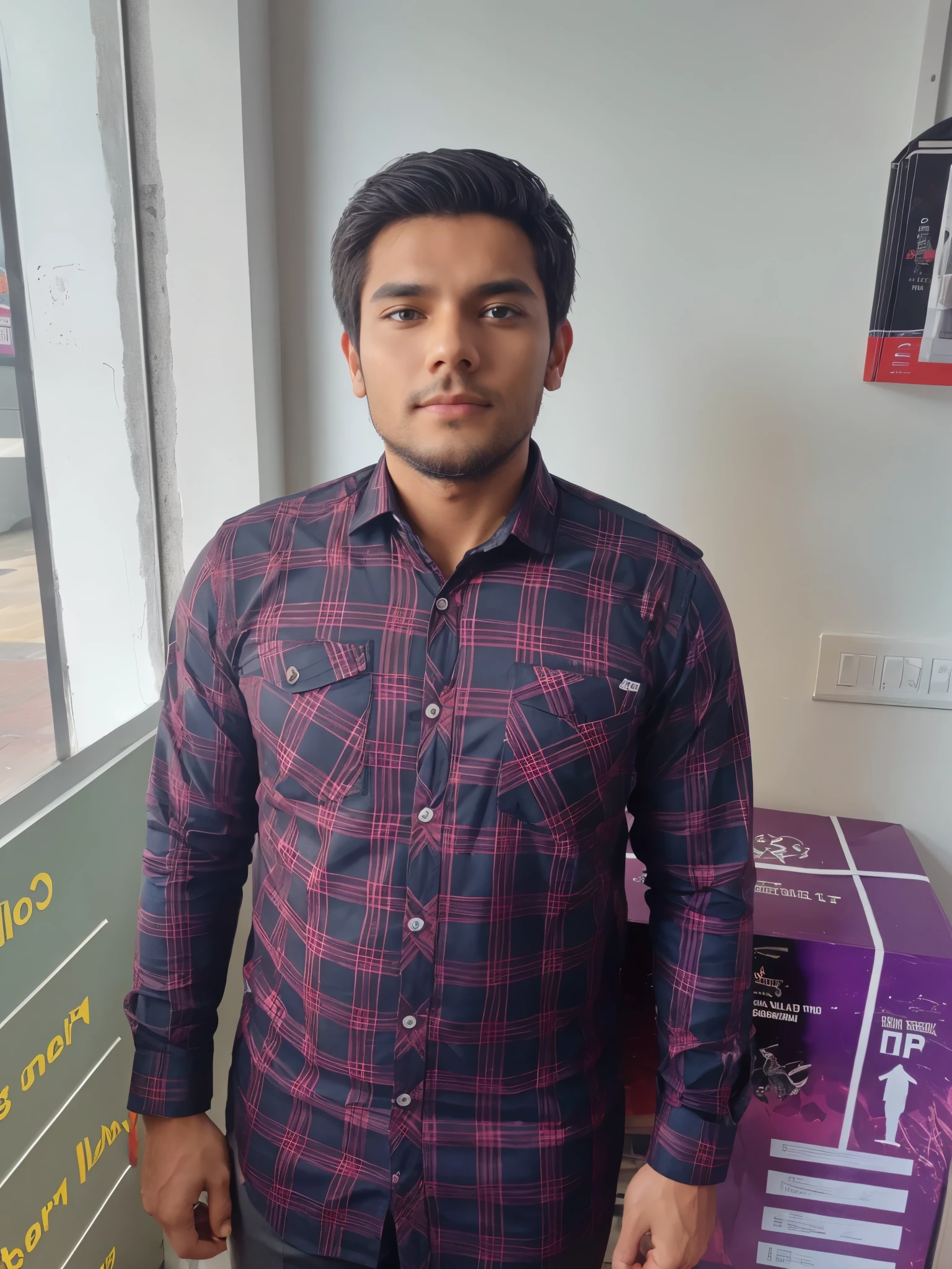 Convert to interview dress code for male version in white shirt and black paint