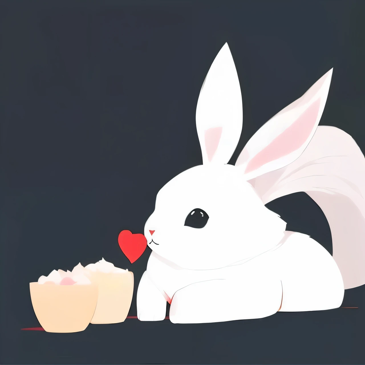 a close up of a white conejo with a red heart on its nose, white conejo, conejo, the white conejo, playboy conejito, conejo_conejito, cute anthropomorphic conejito, half conejito, chusma_personaje, conejito, anthropomorphic conejo, electrixconejito, a conejo full of hope, linda obra de arte, conejitopunk, conejos, Impresionante