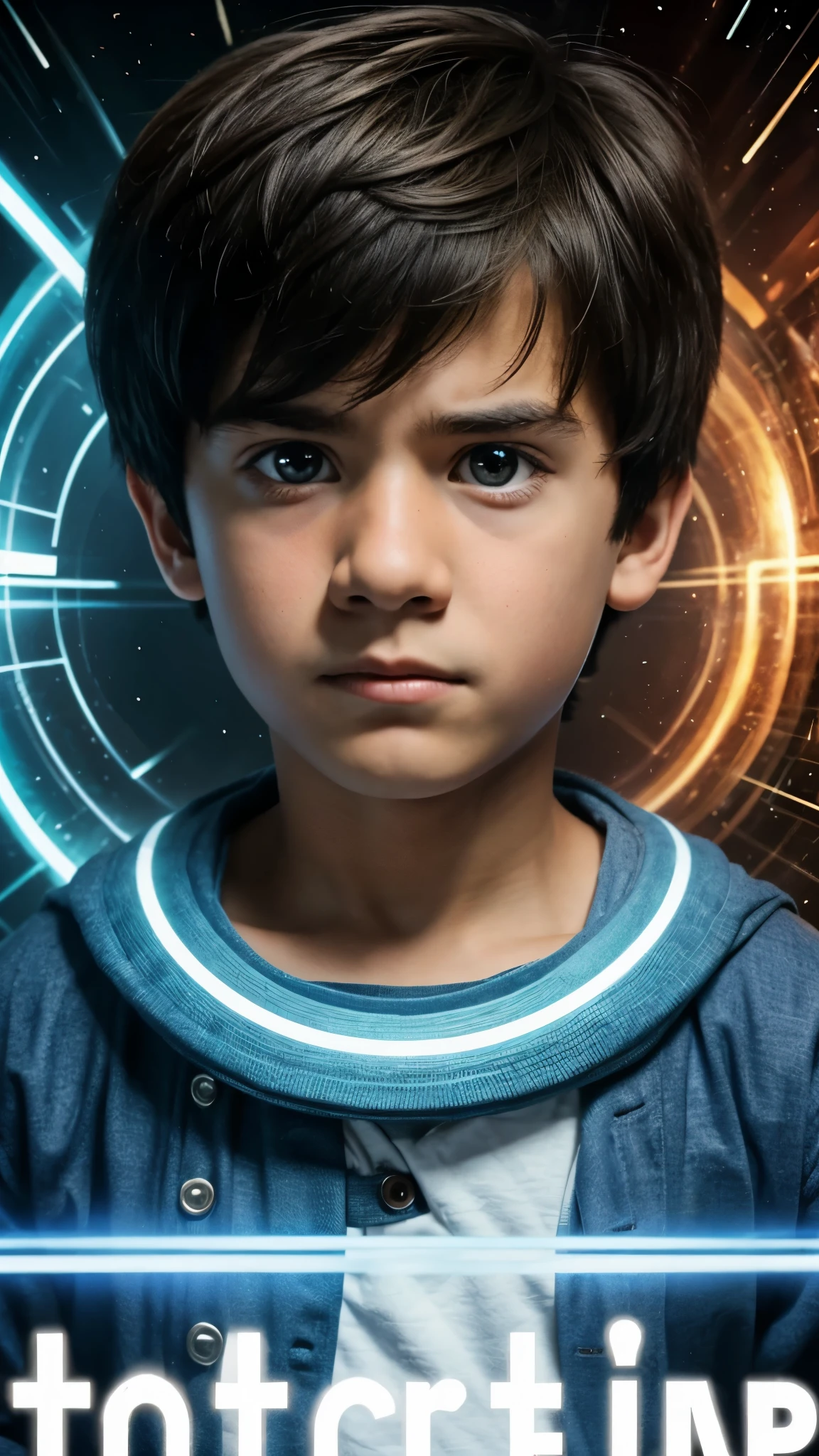 A boy who is trapped in time travel and is very scared. You tube thumbnail