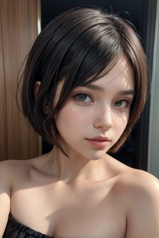 Mujer cabello muy corto much shorthair woman estilo