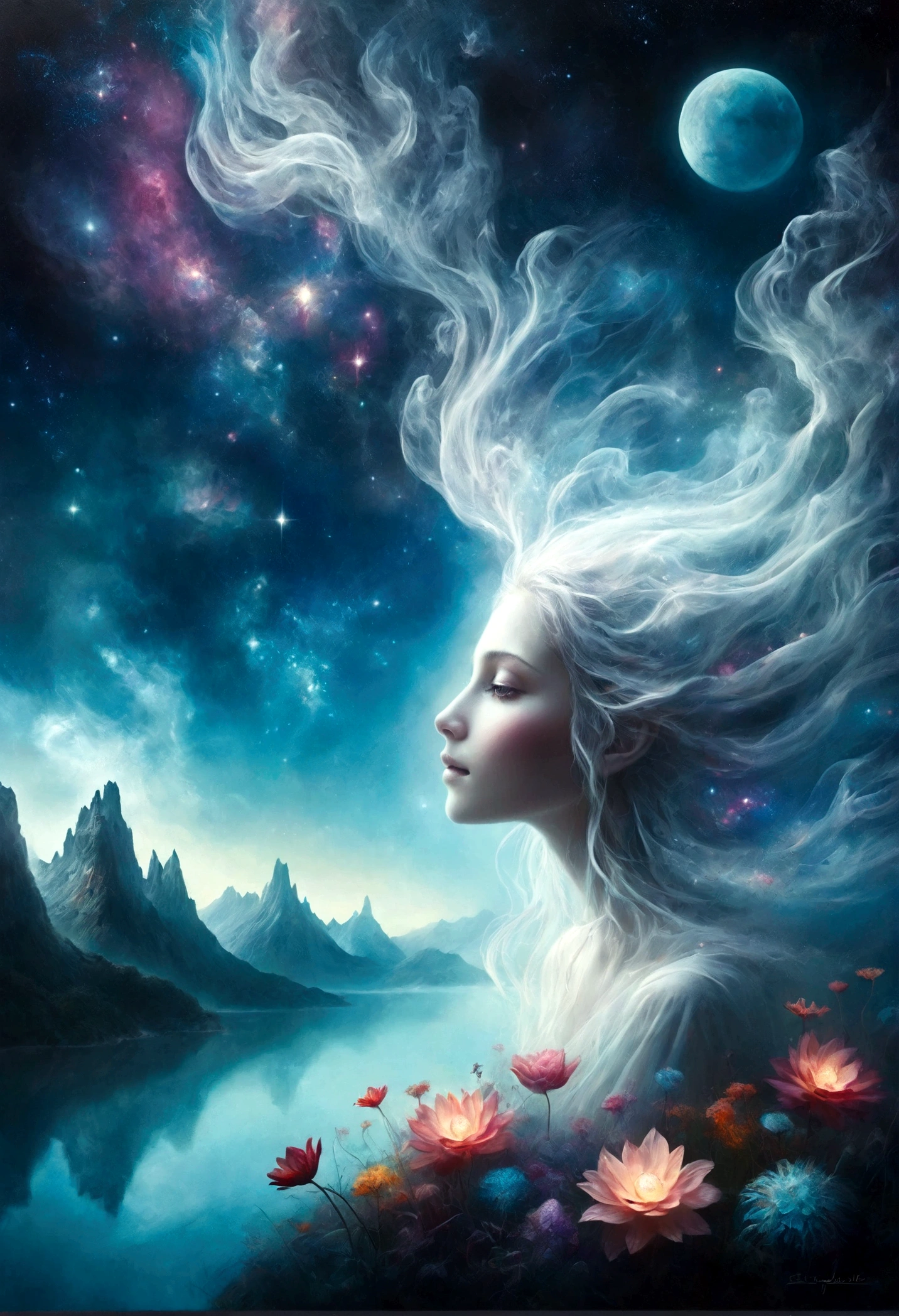 Imagine a world where art flourishes in the realm of dreams, a place where reality dissolves and imagination is unleashed without restrictions. In this dream space, every dream is a work of art in itself, compuesta de colores vibrantes, fluid shapes and surreal scenes that defy logic and gravity. Paintings in dream dreams are not limited to canvases. En su lugar, The sky becomes a vast mural where stars form constellations that tell ancient stories and clouds transform into fantastic creatures that come to life with every breeze.. Los paisajes cambian con cada paso, and a simple path can lead to a city of glass or an enchanted forest where the trees whisper secrets. The sculptures in this kingdom are ephemeral and changing, formed by the golden sand of imaginary deserts or by the liquid light of impossible moons. These shapes are never static; se mueven y evolucionan, reflecting the emotions and thoughts of the dreamer. A mountain can become whatever you decide, and a river can be transformed into a path of stars that guides travelers to new horizons. Music in the dream world is a symphony of ethereal sounds. Los susurros del viento, The murmur of rivers and the distant echoes of children's laughter mix to create melodies that could not exist in waking life.. Estas canciones tienen el poder de alterar el paisaje, causing giant flowers to sprout to the beat of a soft ballad or crystal towers to rise to the crescendo of a symphony. The characters that inhabit these dreams are living works of art. Seres con alas de mariposa, piel de colores iridiscentes y ojos que reflejan galaxias enteras, cada uno de ellos representa una faceta de la mente creativa. They interact with the dreamer, offering wisdom, adventures or simply company on a journey through this fantastic kingdom. In this dream world, el arte no solo se observa, sino que se