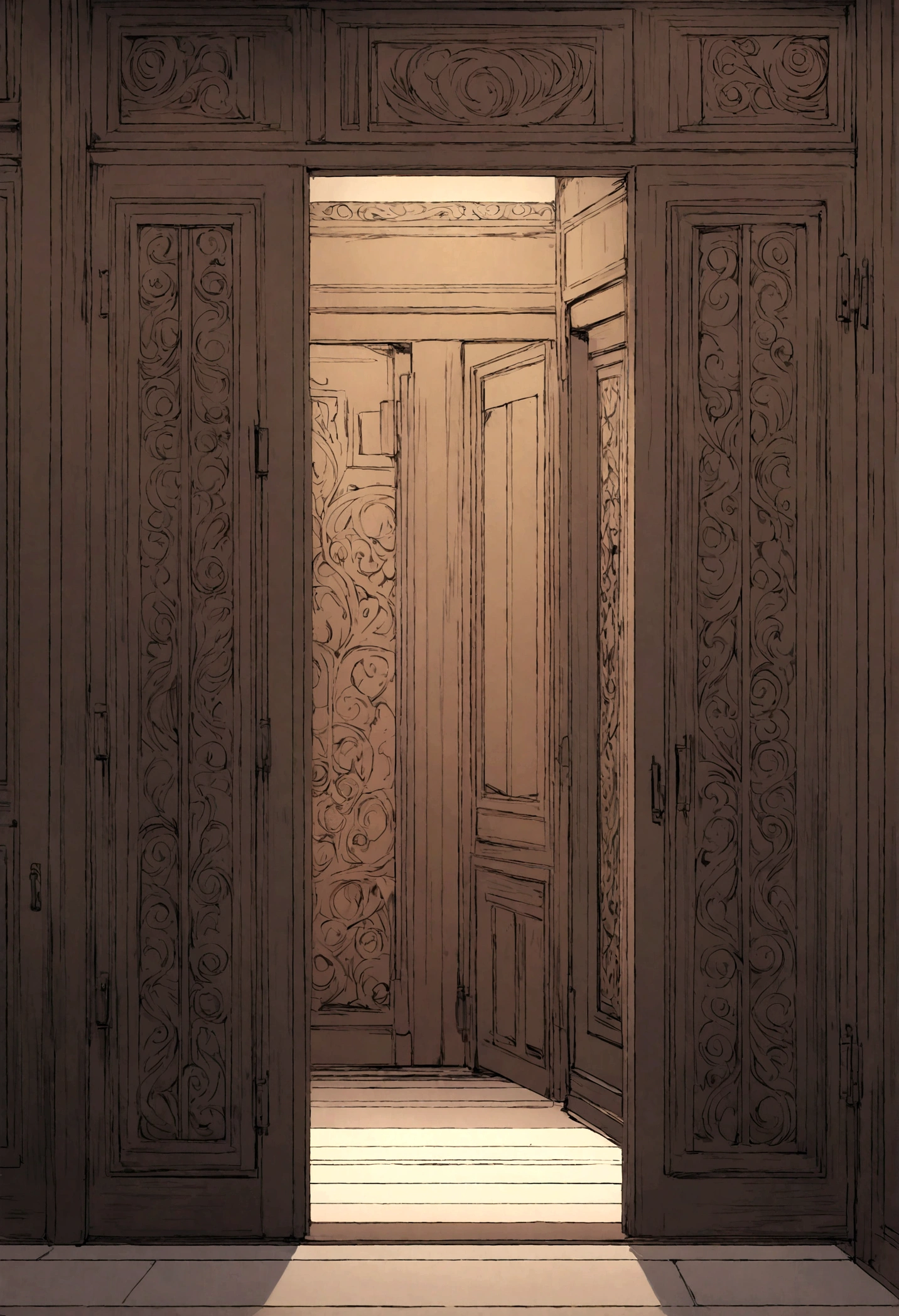 A room full of doors