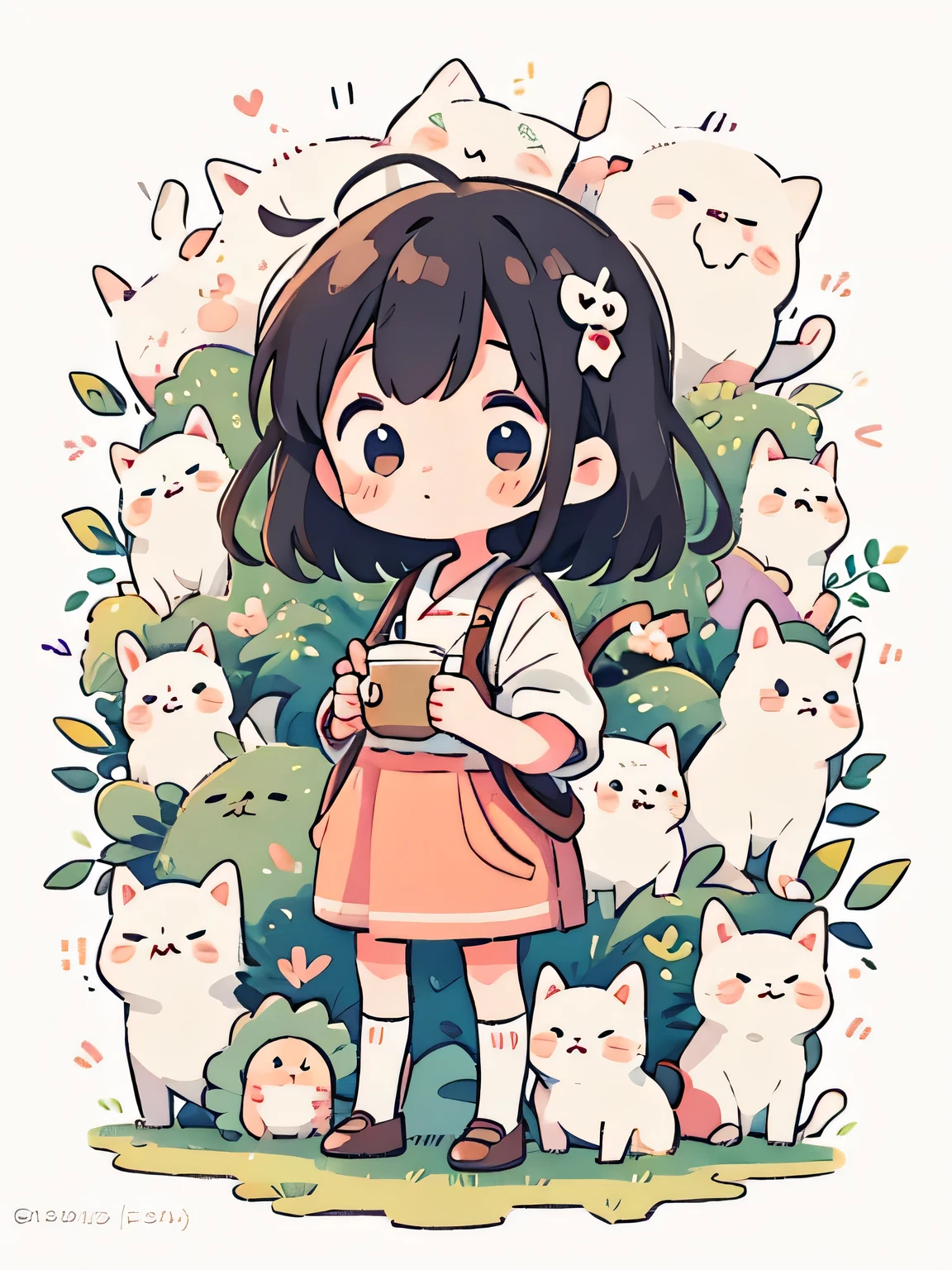 Mai Yoneyama style, Masterpiece, best quality, 8k, cute girl chibi