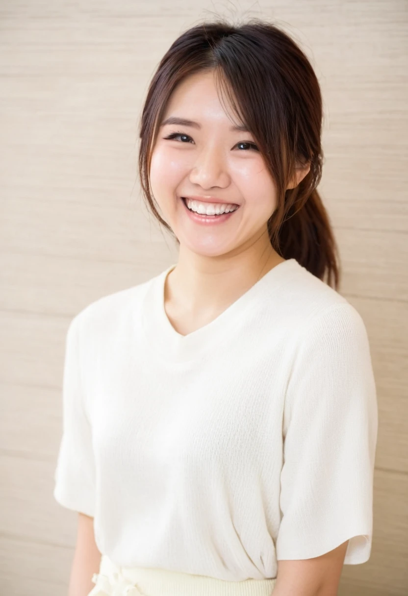 Japanese young woman, cute, charming,indoor,Laugh out loud