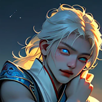 (highest quality:1.2), (High resolution:1.2), (Beautiful face and eyes:1.5), (sharpest focus:1.2), (Ultra-realistic photos:1.2), (Ultra-high resolution photos:1.2), (Depth of written boundary:1.2), (8k High resolution:1.2). (Perfect Anatomy:1.2), 
(Nice hands:1.5), (Perfect hands:1.5), (Very young and beautiful Chinese man:1.0), (Standing quietly facing left:1.0), (Mars shining brightly in the night sky:1.2), (Looking up angle:1.3), (He quietly put down his drawn sword.:1.0), 
(Chinese Warrior, Beaten very lightly armed:1.0), (put one foot on a sharp rock:1.0), (Sarcastic smile:1.0),