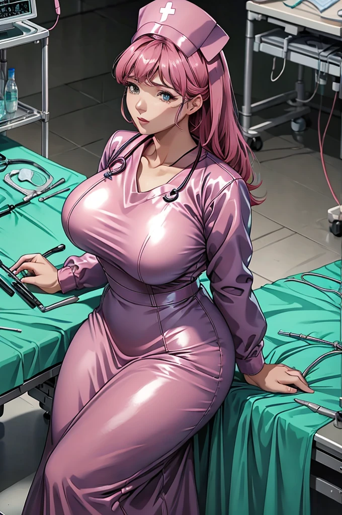 nurse uniform,hospital, latex nurse suit,nurses,busty,elbow gloves,labcoat,black hair woman,grey eyes , gigantic ,medical instruments,asian nurse,two nurses,speculum,examination room,oversize ,big ass ,strap on, lay on table ,legs spreaded,giving birth,gyno chair , dentist,Milf,latex,pink uniform,oversize breasts