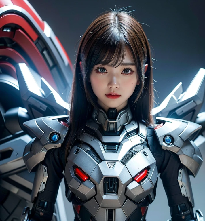 Super detailed, advanced details, high quality, High resolution, 1080p, hard disk, beautiful,(Iron Patriot),Armor War,(Rocket Missile)Capture the big picture,beautiful,Mecha cyborg girl,battle mode,Mecha body girl,She is wearing a futuristic war machine weapon mecha,A powerful cyborg woman, sleek and futuristic, with advanced mechanical augmentations that enhance her strength and capabilities.
