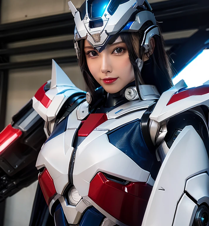 Super detailed, advanced details, high quality, High resolution, 1080p, hard disk, beautiful,(Iron Patriot),Armor War,(Rocket Missile)Capture the big picture,beautiful,Mecha cyborg girl,battle mode,Mecha body girl,She is wearing a futuristic war machine weapon mecha,A powerful cyborg woman, sleek and futuristic, with advanced mechanical augmentations that enhance her strength and capabilities.