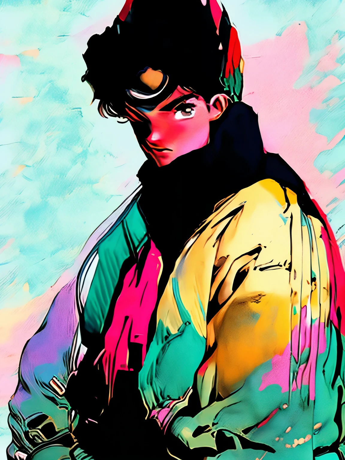 picture of a male boy in a hat and scarf, art station trend, dressed in punk clothes, hyper realistic detailed rendering, british gang member, urban style, intimidating pose, planet of cats, fashion clothes, urban samurai, meow, west slavic traits, 8 1 5