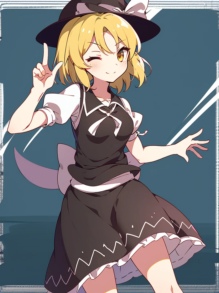 1girl, , , masterpiece, best quality, 10 years old, medium blonde hair, forehead visible bags, yellow eyes, hat, heart, black headwear, puffy short sleeves, log black skirt, heart hads,,1girl, solo, yellow eyes, yellow hair, bow, hat bow, socks, black footwear, black skirt, short sleeves, yuki (touhou), black vest, white sleeves, frill skirt, light smile, from behind, to lift up one’s skirt, cowboy shot, from front, standing , raise one leg, crossed arms, arms up behind, arms behind back, hand between legs, put hands hip, one hand on hip, forward hands, arms raised in the air, punch hands, peace sign, waving, put up index finger, sit, lie down, closed eyes, lie face down, looking back, put one hand chest, leaning forward, cleavage, close up, horizontally outstretched arms, horizontally outstretched legs, front view, front face