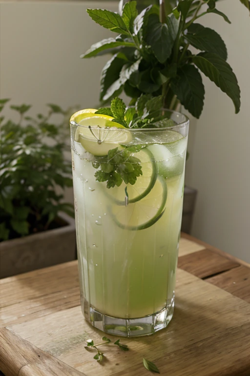 Light Green Soda、lemon、Herbs