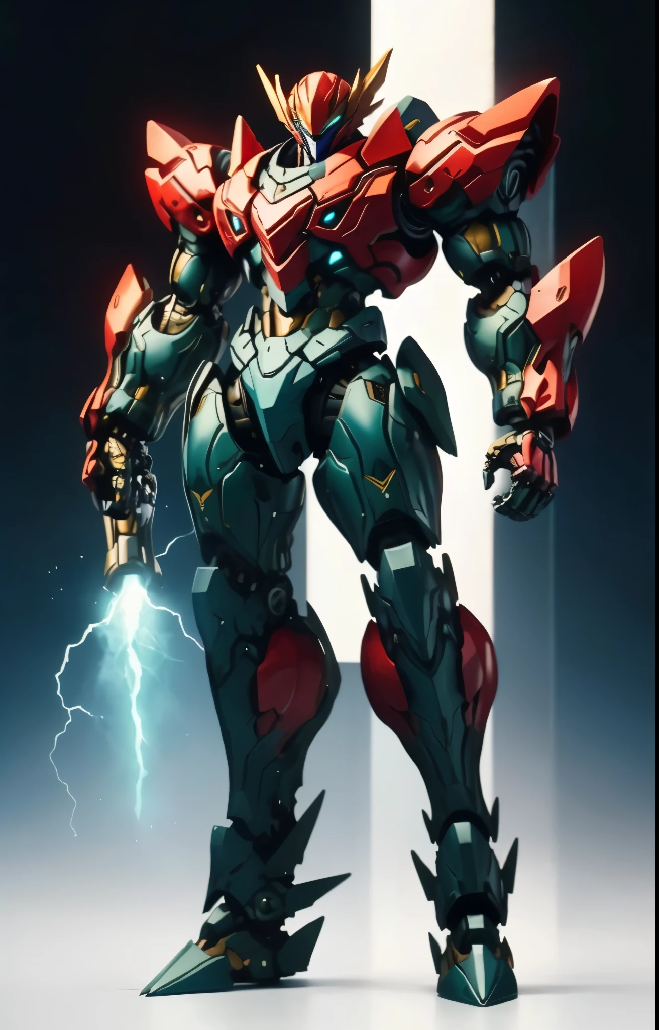 Humanoid Mecha, fully enclosed shoulder guards, matching arm and leg guards, full body, full armor, the design balances heavy with agility, (the color scheme is primarily white with red and blue accents, the concept Inspired by Super robot, organic biotech armor, standing, floating high above the futuristic sci-fi city), exquisite and mature art style, (aura effect, energy, glowing eyes, the armor glows), ((SRS)), metallic, dynamic, dramatic, high definition, best quality, highres, ultra-detailed, ultra-fine painting, extremely delicate, professional, perfect body proportions, anatomically correct, symmetrical face, extremely detailed eyes and face, high quality eyes, creativity, RAW photo, UHD, 32k, Natural light, cinematic lighting, masterpiece-anatomy-perfect, masterpiece:1.5