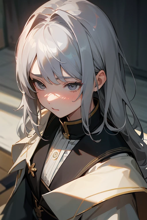 masterpiece, highest quality, Official Art, Very detailed CG ユニティ 8k 壁紙, Very detailed, figure,Gray Hair,