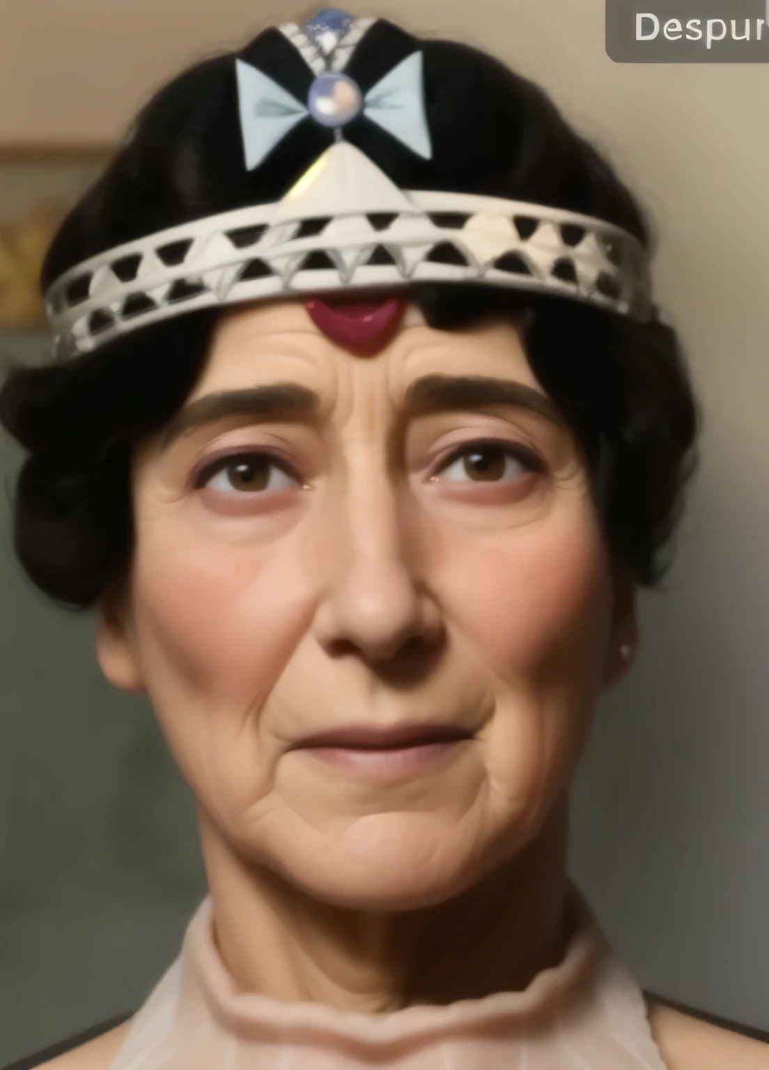 Mujer , He is 97 years old and has wrinkles on his forehead........... 