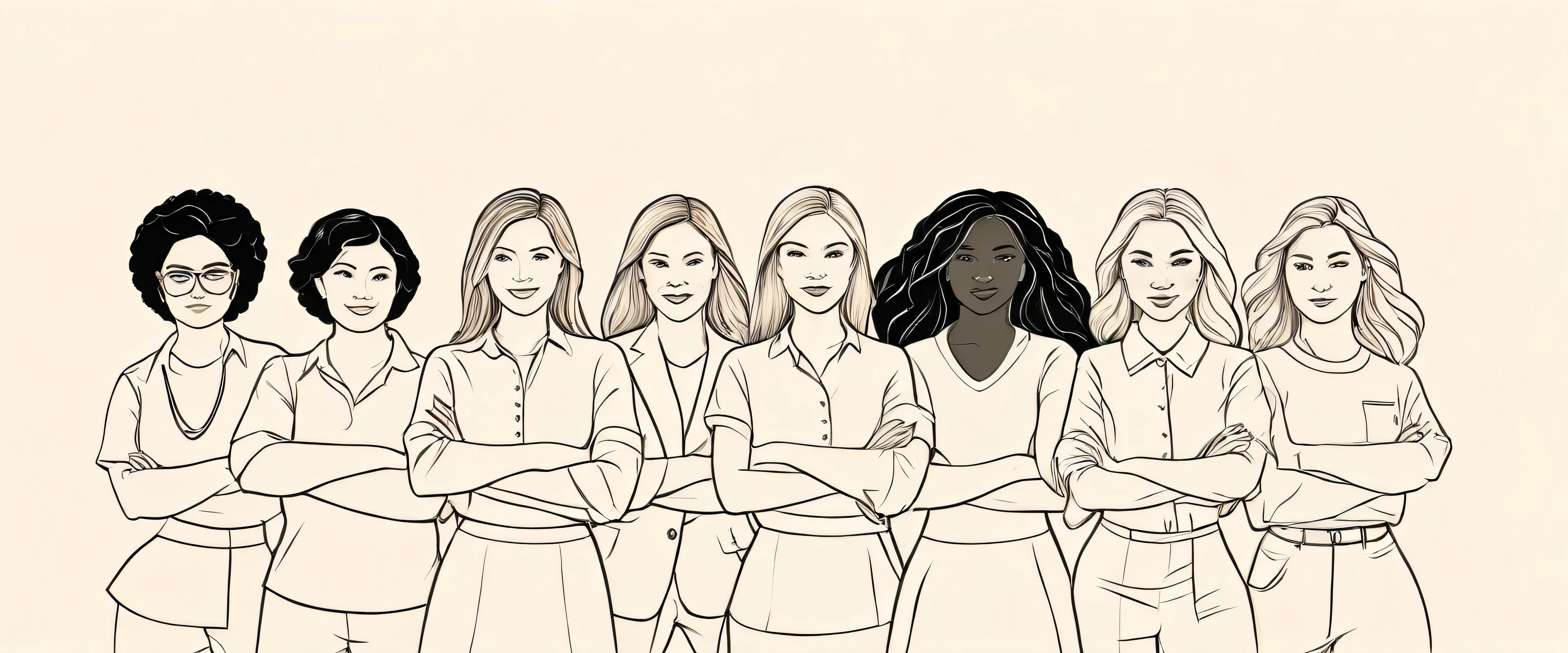 llustration of female empowerment , Female power , diversity, strong girl concept , international woman day. Anti racism, stop discrimination