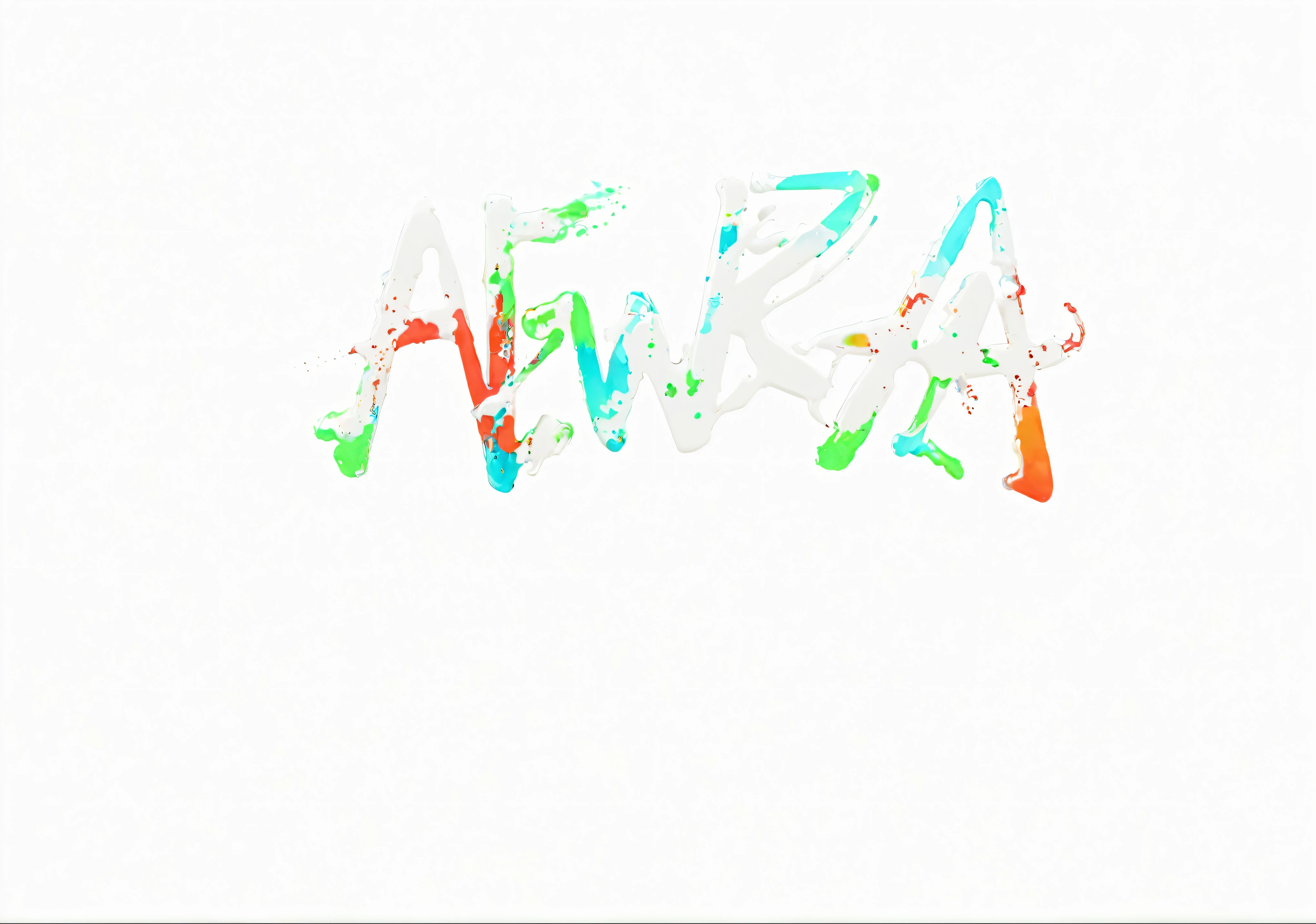 There is a picture of a word made out of paint, arca album cover, Zone 3, Immortal 5, official art works, paint color on white, airbrush digital art, Abstract Album Cover, Color spray gun, Awards, With text, new album cover, Ashura, colored album art, Artistic abstraction, Halo