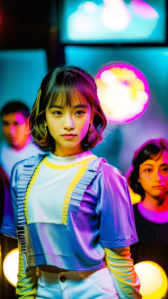 Masterpiece, (best quality:1.4), ultra high res, master photography, professional color grading, depth of fields, rule of third, 50mm, film grain, (photorealistic:1.4), cinematic lighting, chromatic abberation, 1girl, short hair, wearing , detailed face, detailed eyes, looking at viewer, front view, portrait, yearbook graduation, yearbook concept