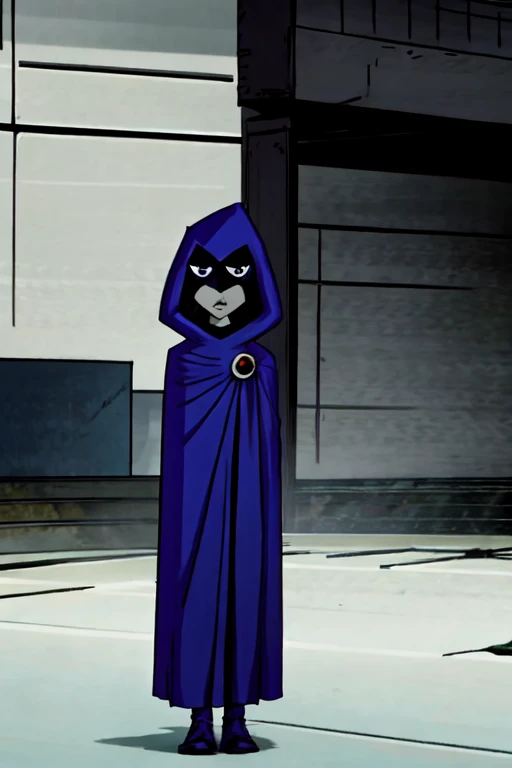 score_9, score_8_up, score_7_up, volumetric lighting,
white raven, 1girl, solo, short hair, purple hair, hood, cape, colored skin, cloak, grey skin, forehead jewel