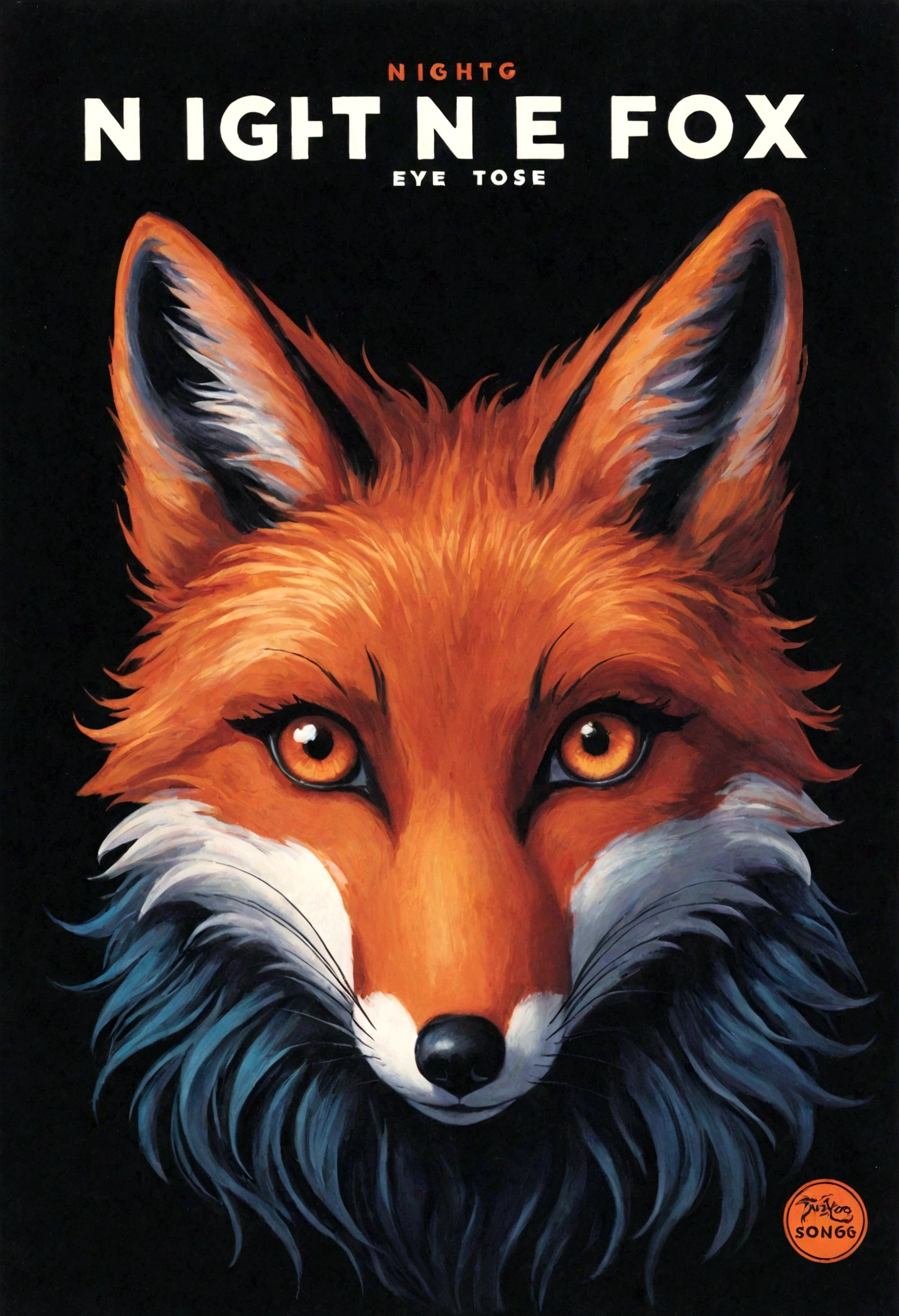 Album cover for the band "Night Fox" . With the title song " Eyes, Тose, Lips"